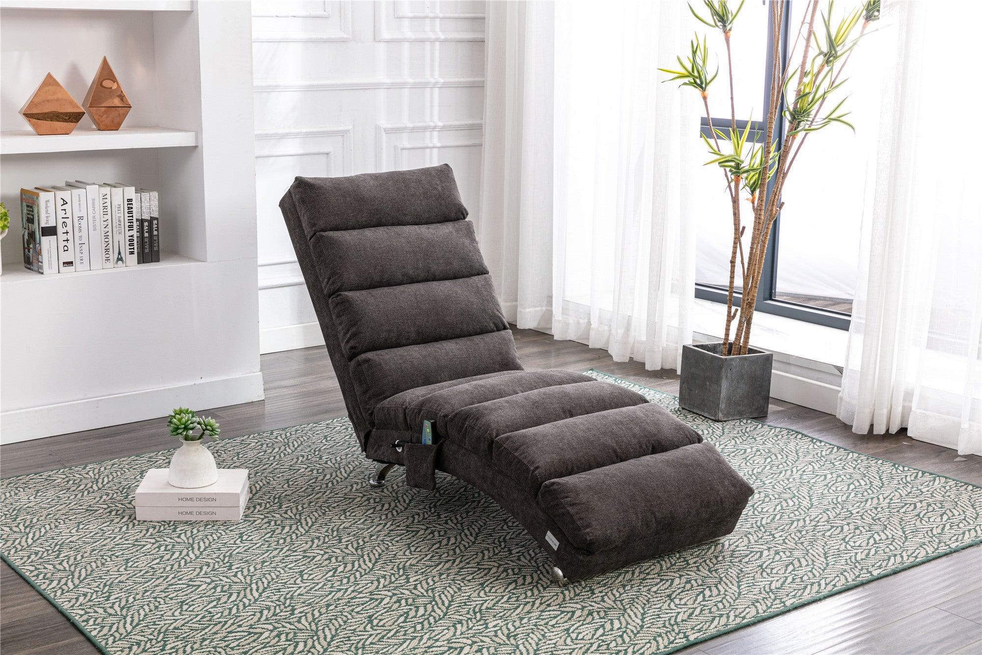 Linen Chaise Lounge Indoor Chair,Modern Long Lounger for Office or Living Room