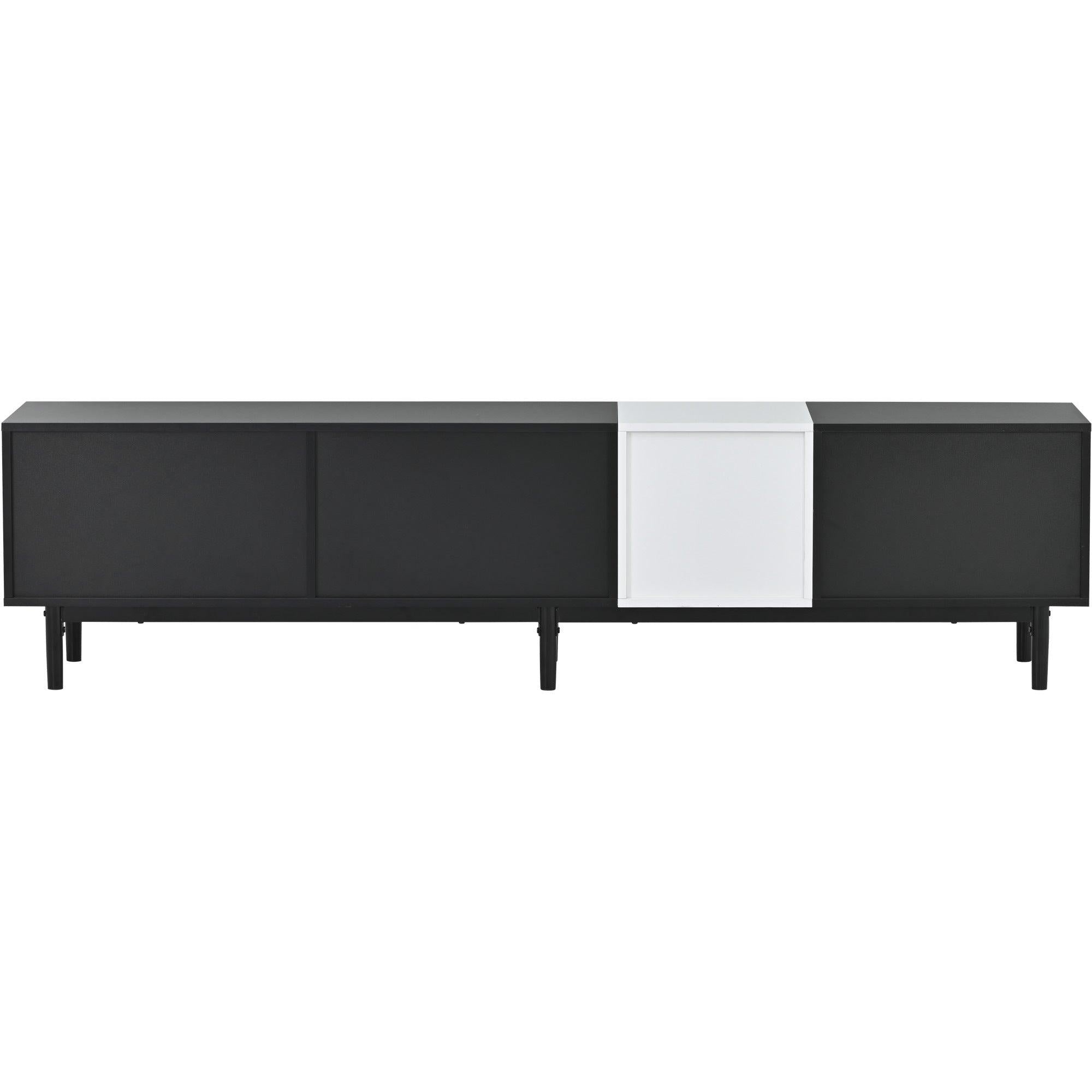 Modern TV Stand for 80’’ TV with 3 Doors, Media Console Table, Entertainment Center with LargeStorage Cabinet for Living Room, Bedroom