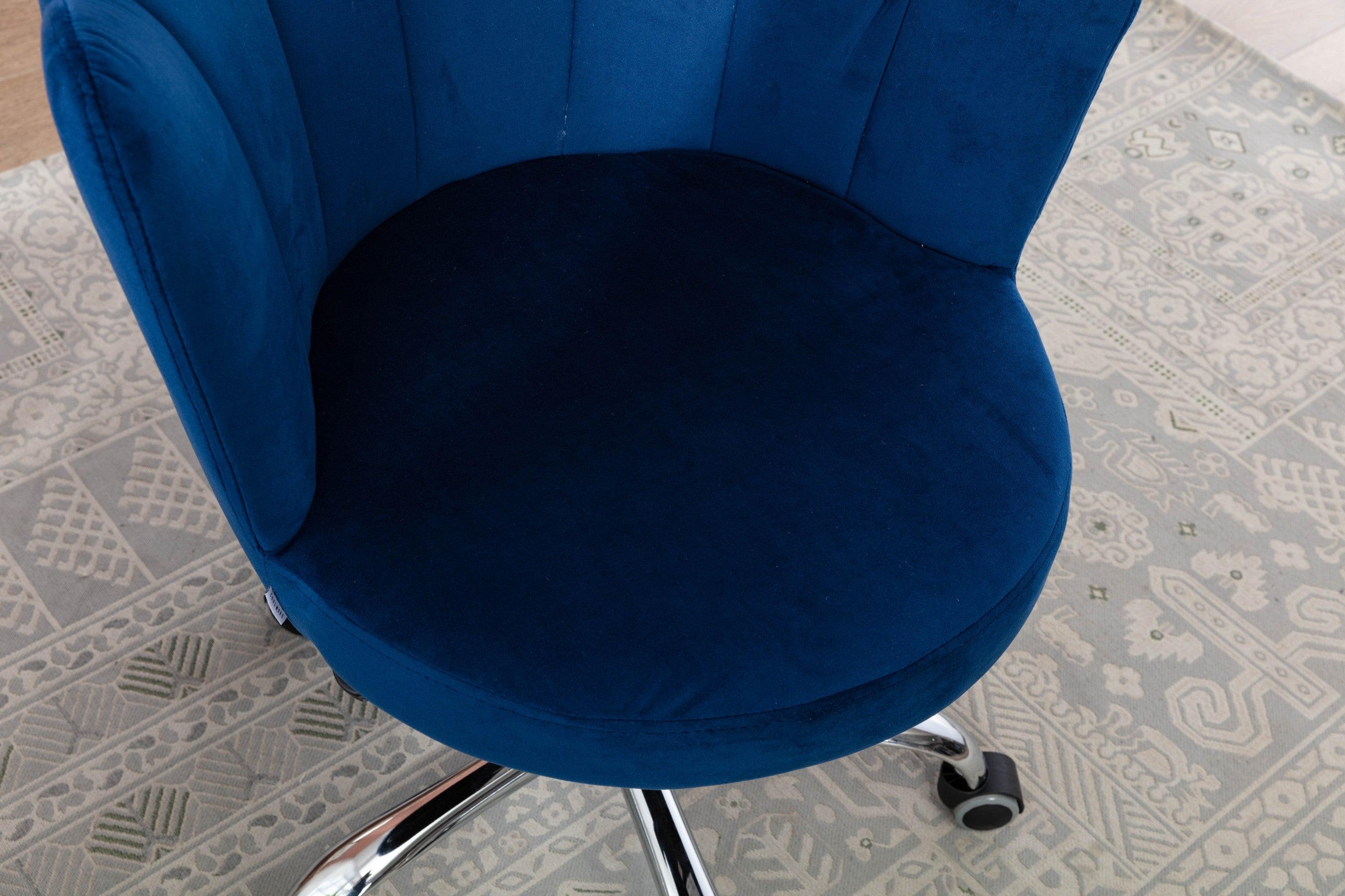 Swivel Shell Chair for Living Room/Bed Room,Modern Leisure office Chair  Blue