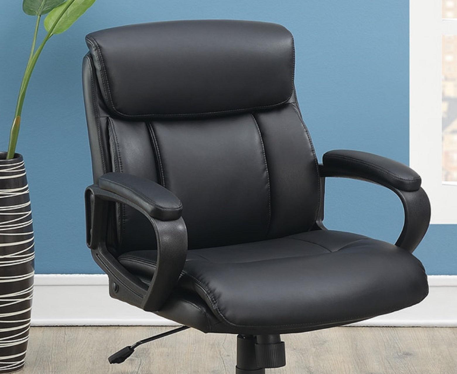 Classic Look Extra Padded Cushioned Relax 1pc Office Chair Home Work Relax Black Color