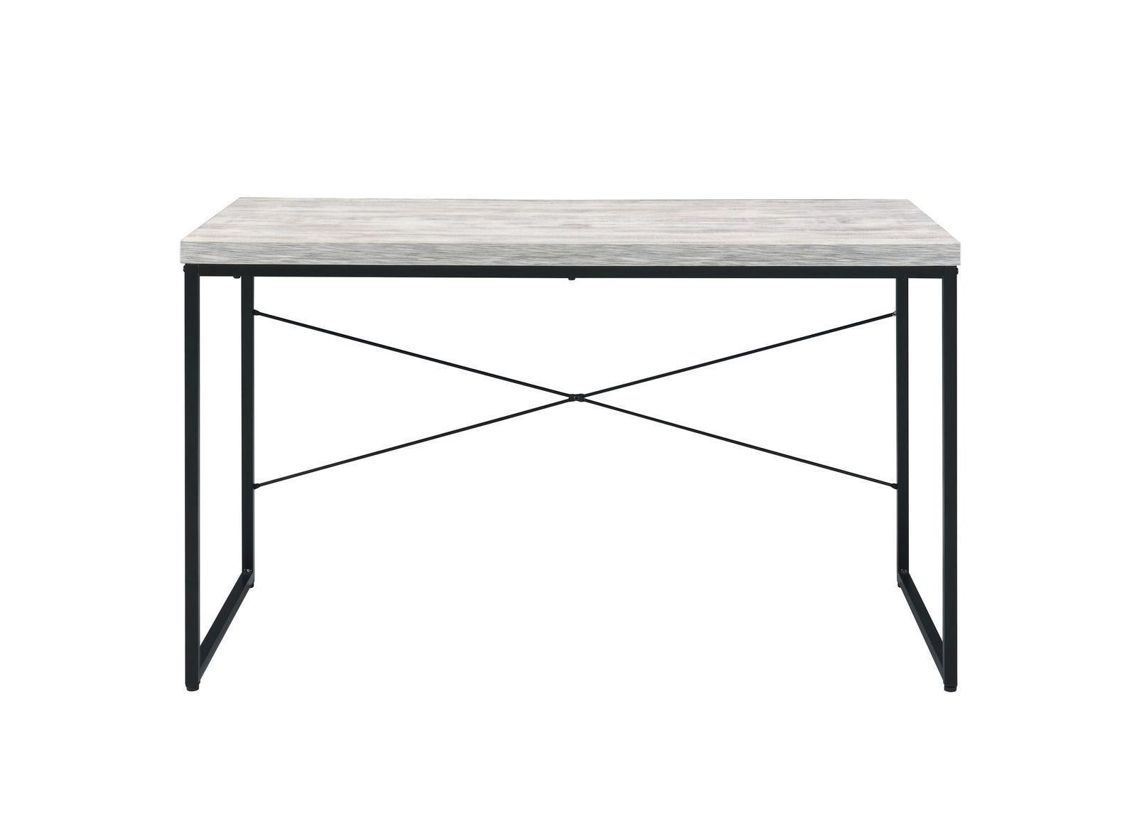 ACME Jurgen Desk, Antique White & Black 92915