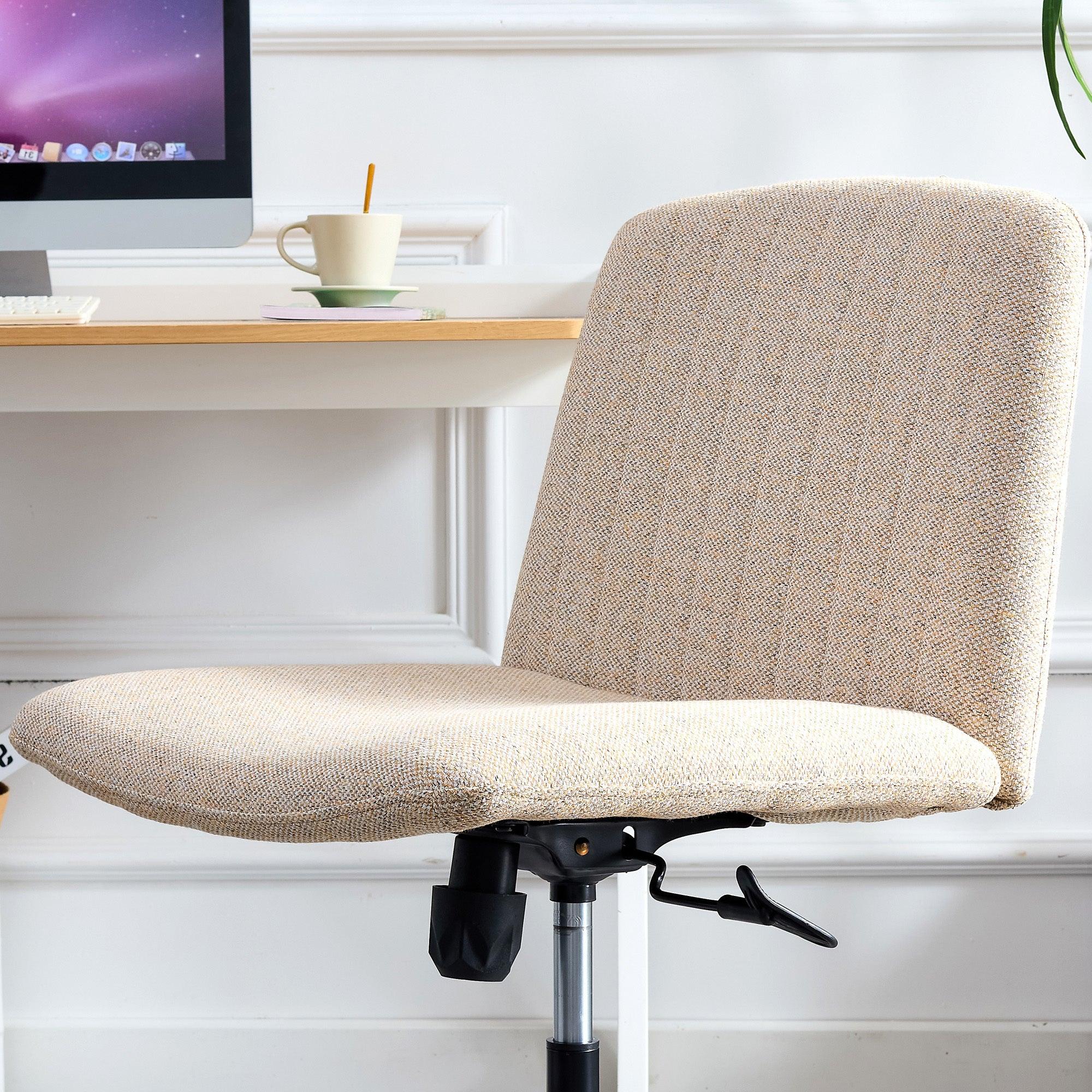 Fabric Material. Home Computer Chair Office Chair Adjustable 360 ° Swivel Cushion Chair With Black Foot Swivel Chair Makeup Chair Study Desk Chair. No Wheels