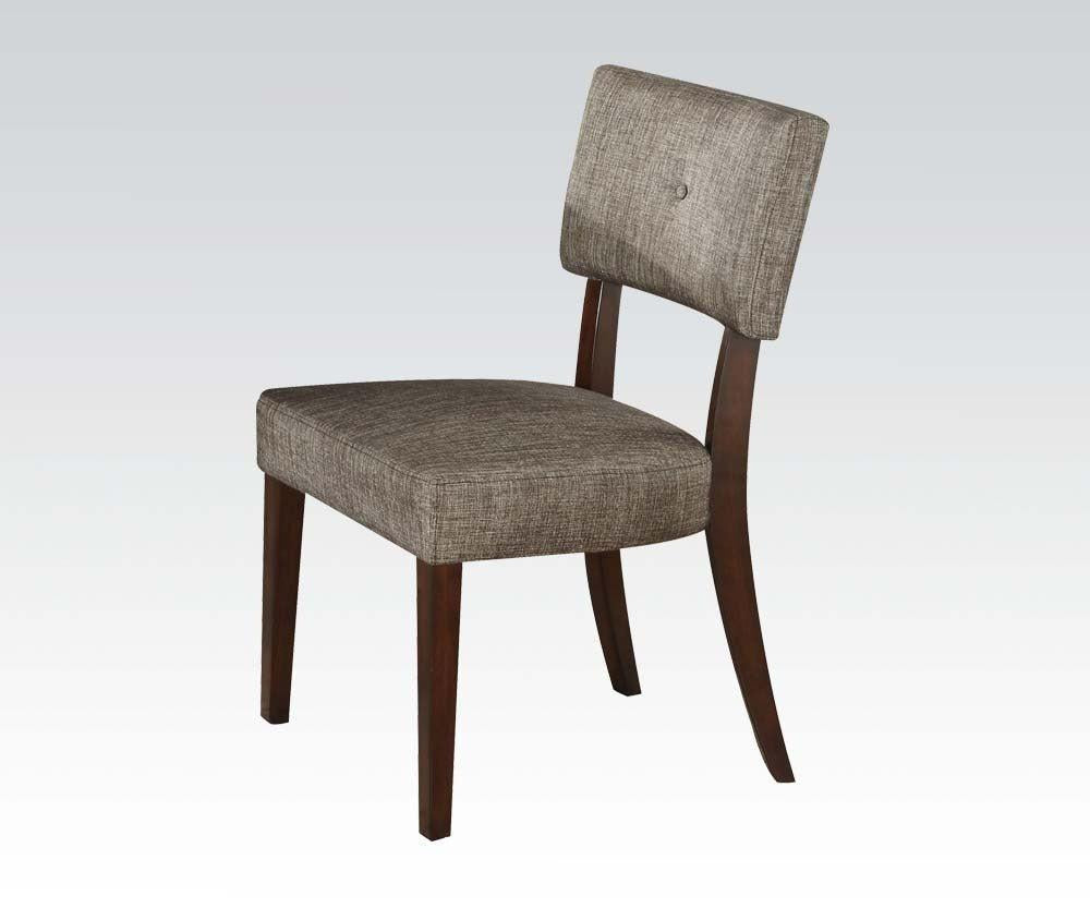 ACME Drake Side Chair (Set-2) in Gray Fabric & Espresso 16252 image