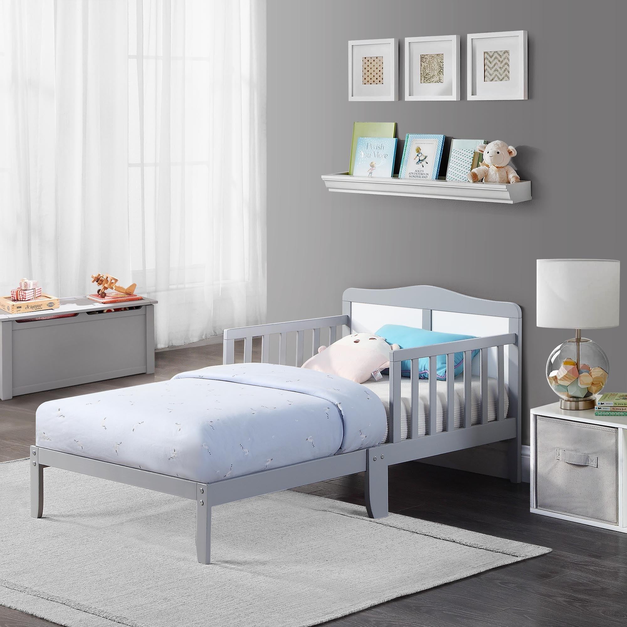 Birdie Toddler Bed Light Gray/White image