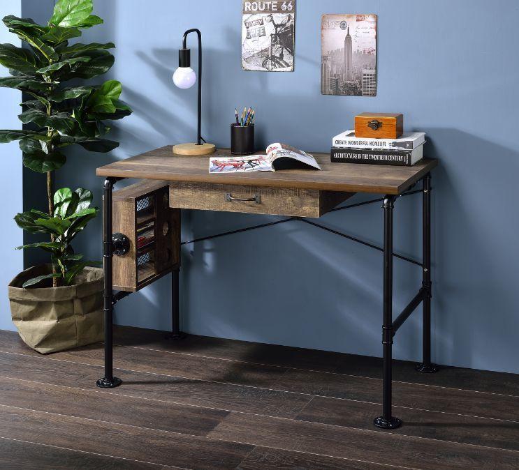 ACME Endang Writing Desk, Weathered Oak & Black Finish 92595 image