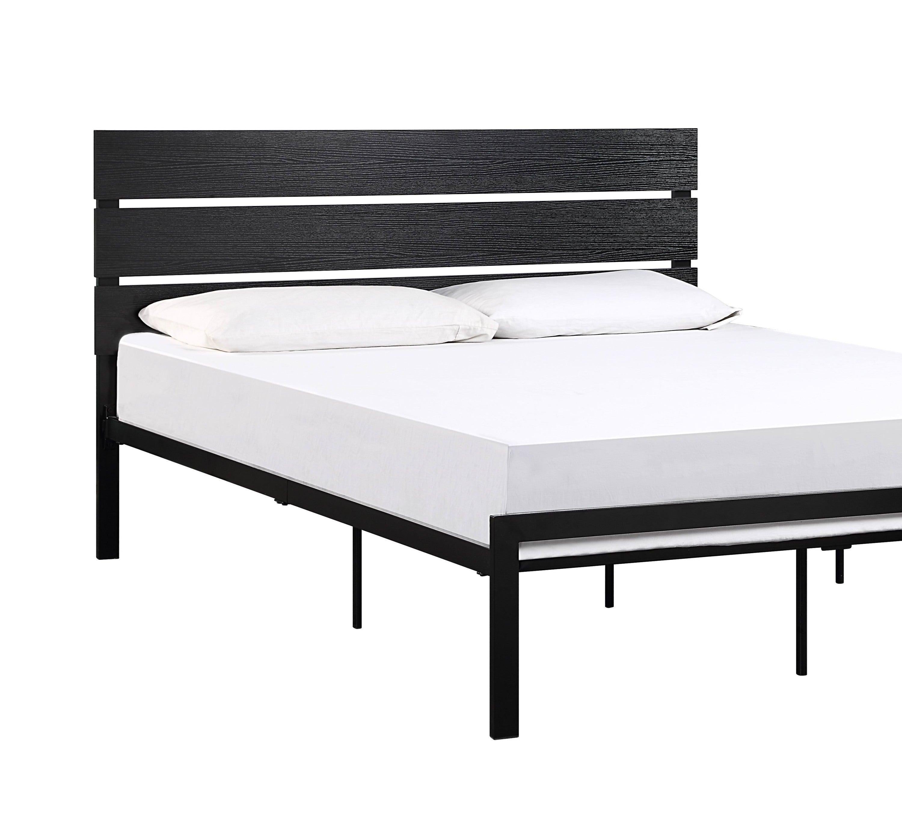 Black Metal Frame Full Size Bed 1pc