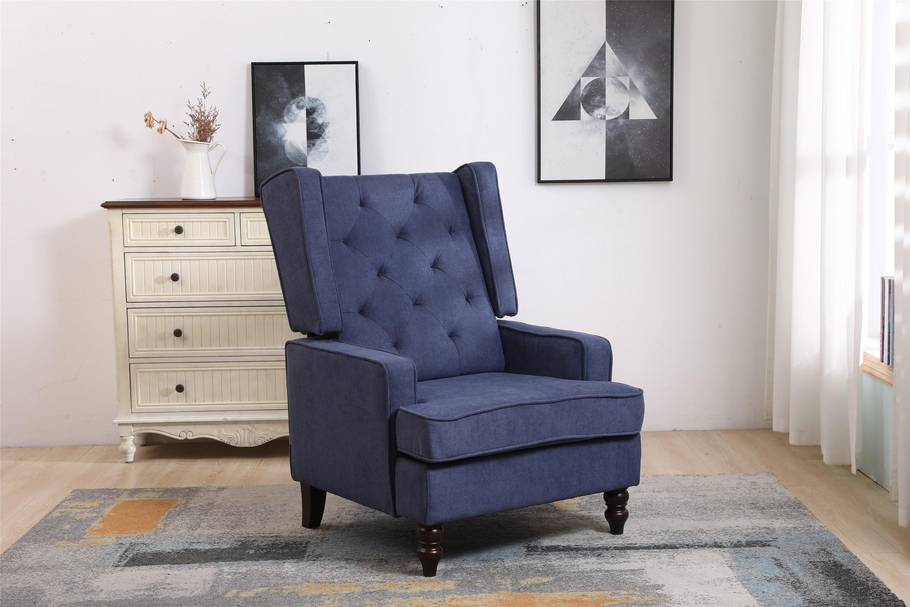 living  room Comfortable  rocking chairAccent chair  Navy  fabric