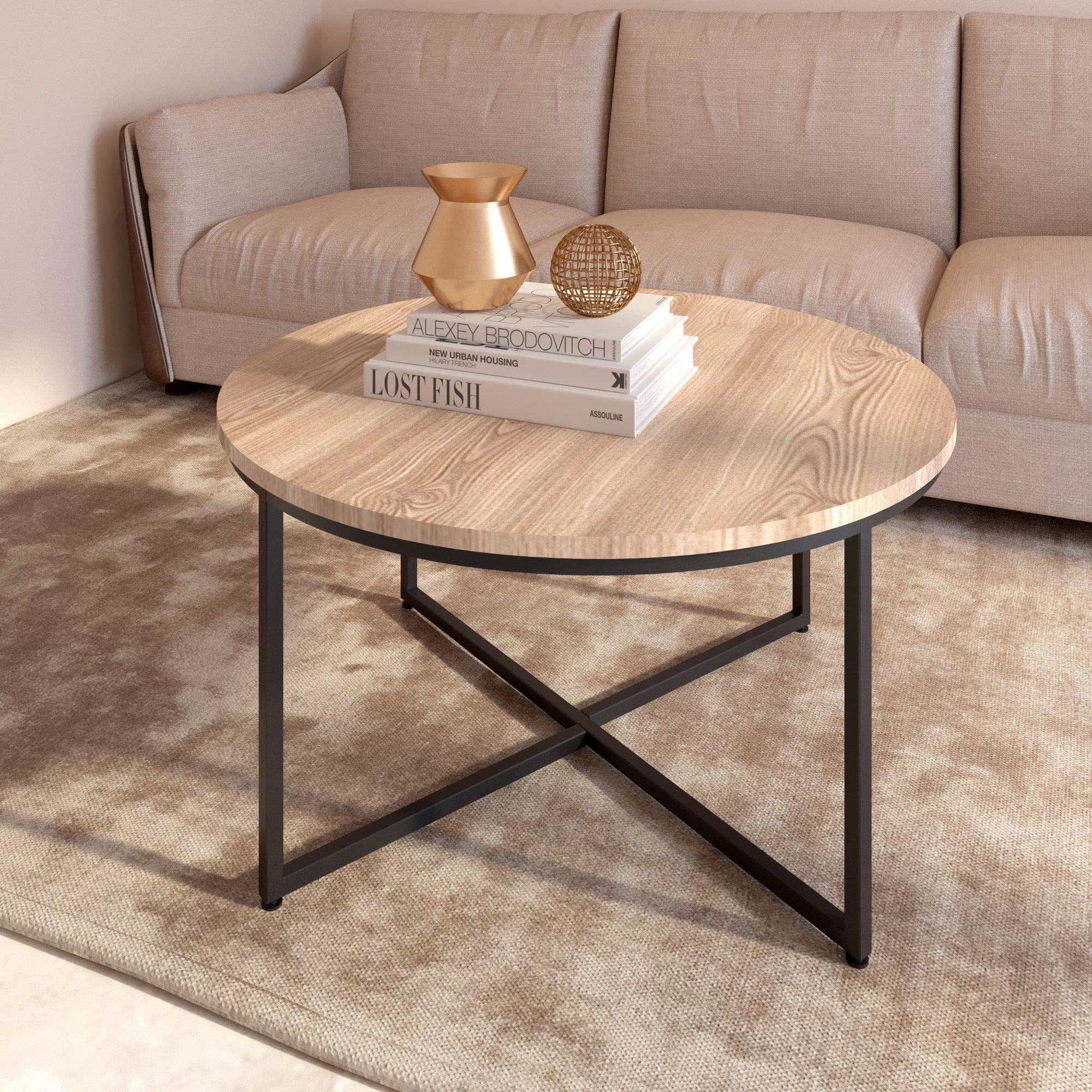 Modern Round Metal Coffee Table image