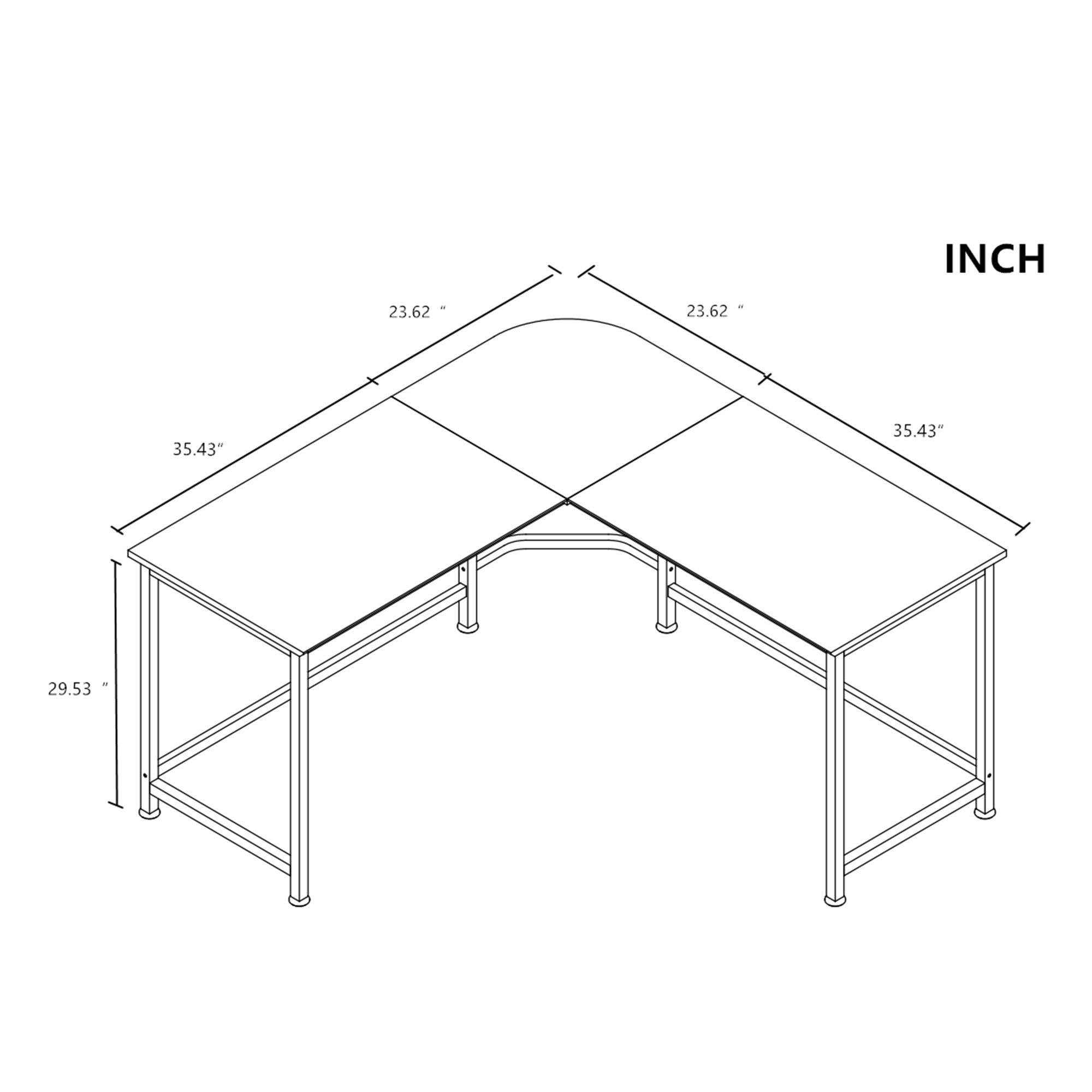 L Shaped Wood Gaming Desk Corner Computer Desk Home Office Computer Table