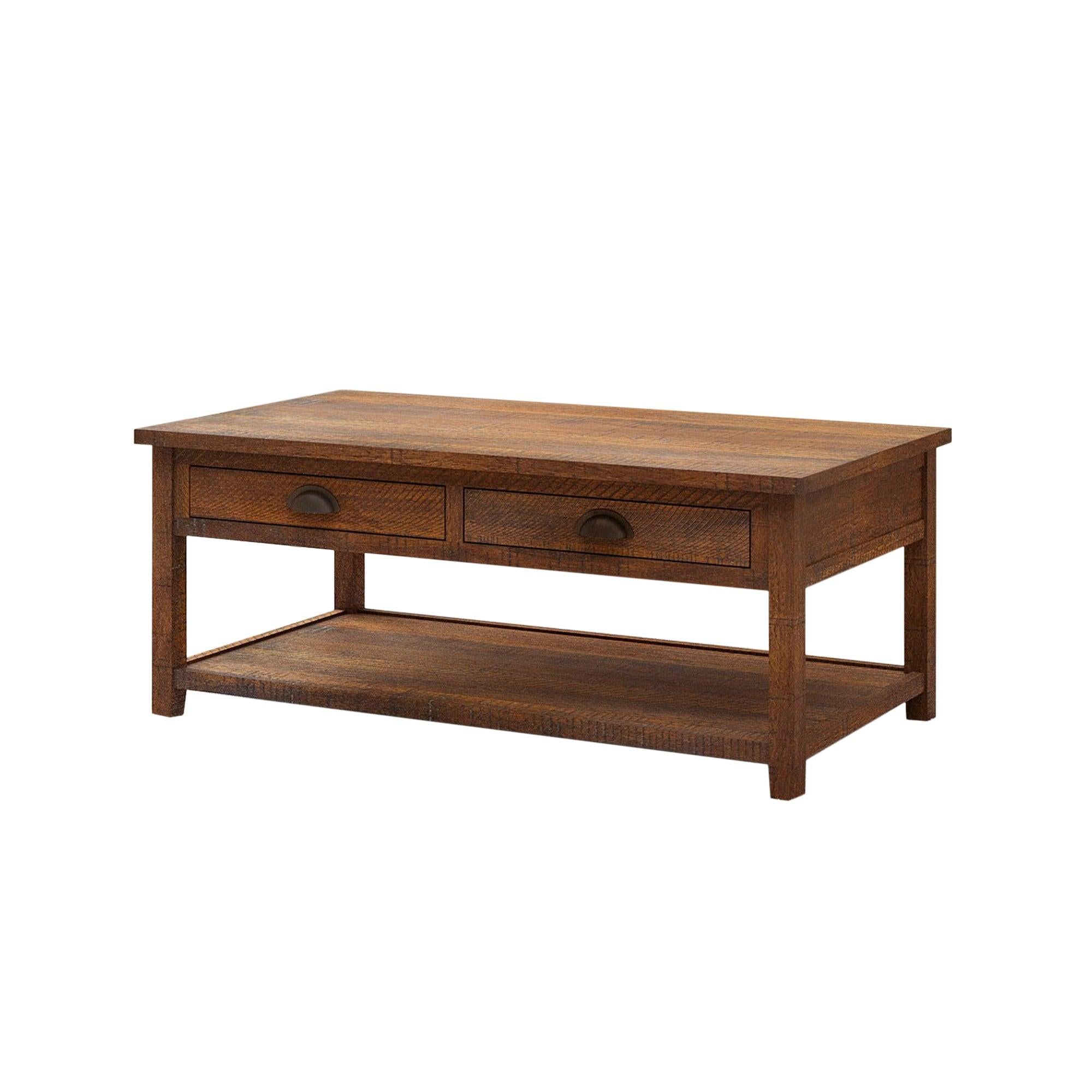 Xavier Rough Sawn Natural Wood Sofa Table