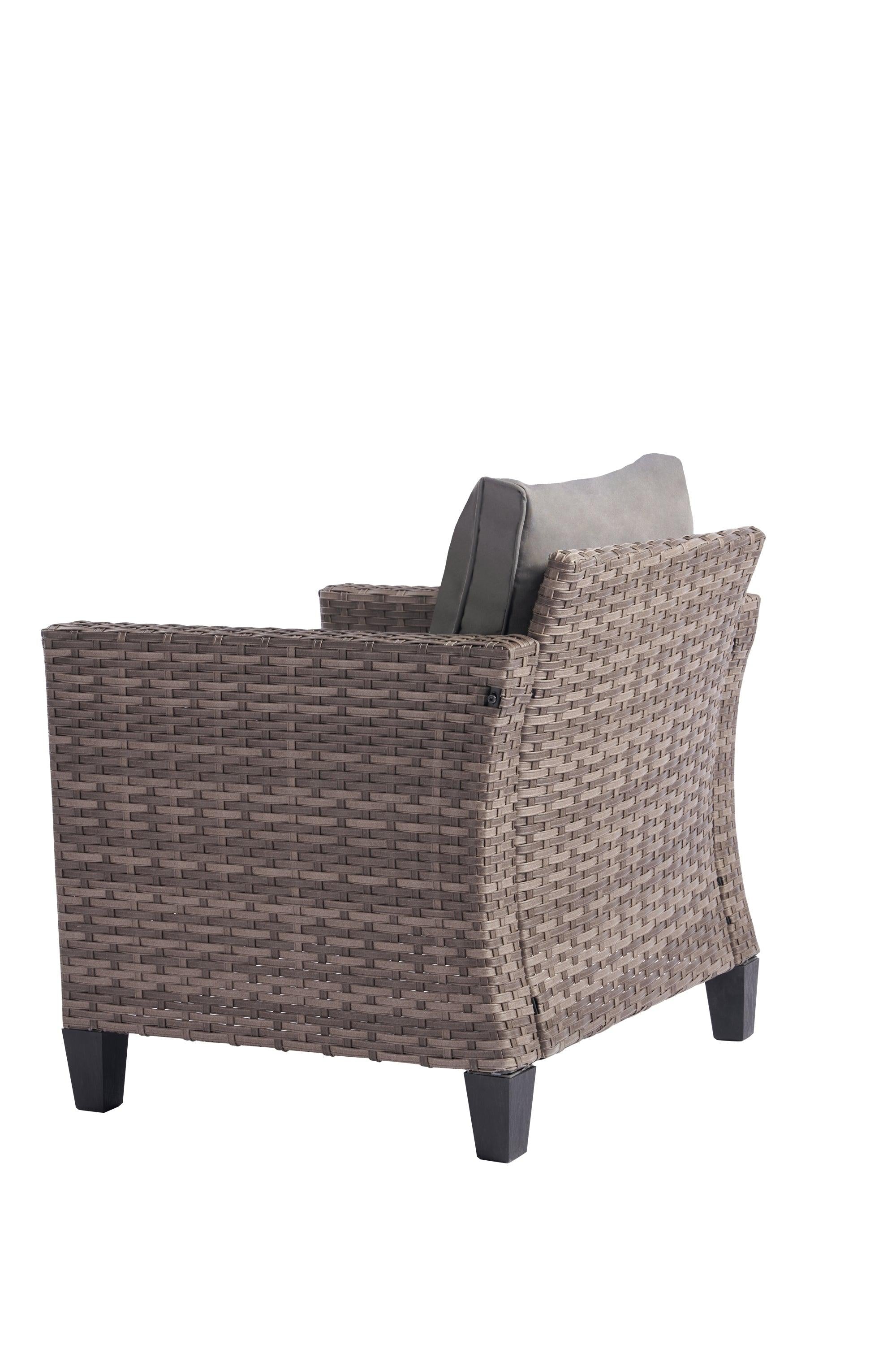 Outdoor 5 pcs rattan wicker Furniture Outdoor Rattan Furniture Sofa And Table Set  Gray rattan