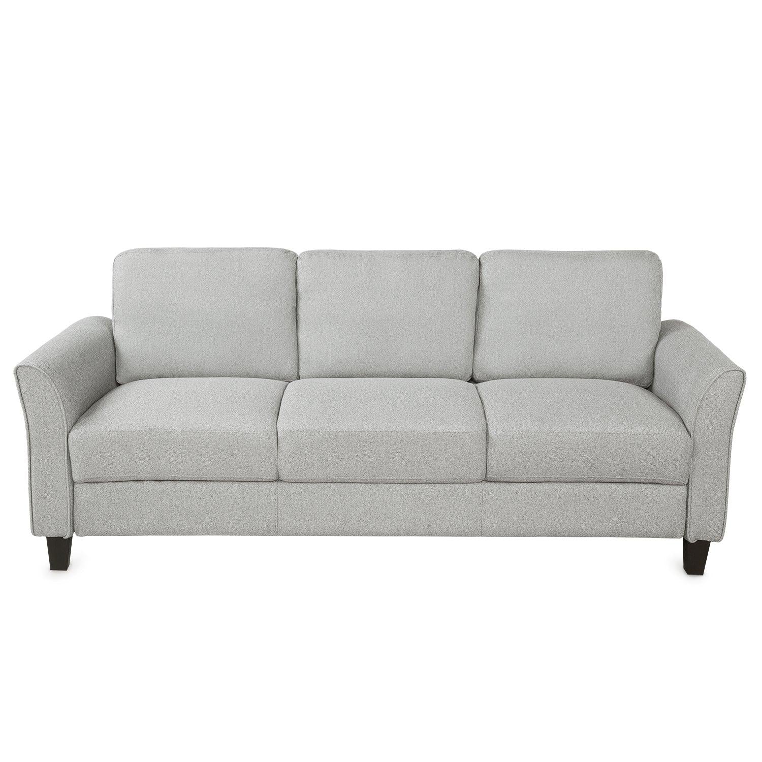 Living Room Furniture Loveseat Sofa and 3-seat  sofa (Light Gray)