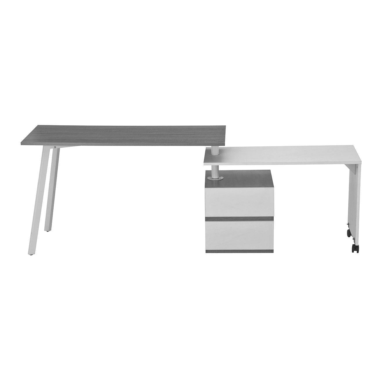 Techni Mobili Rotating Multi-PositionalModern Desk, Grey