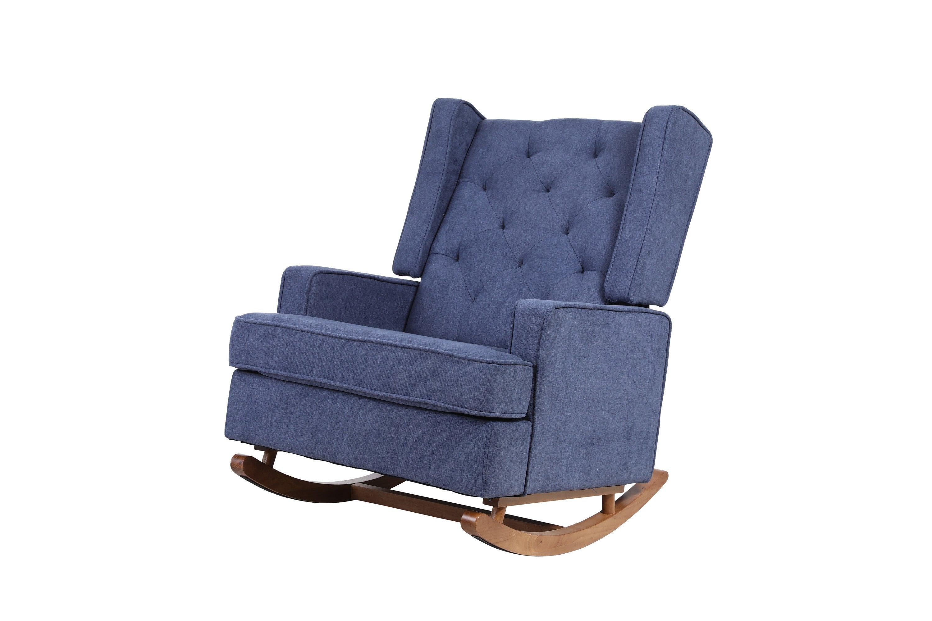 living  room Comfortable  rocking chairAccent chair  Navy  fabric