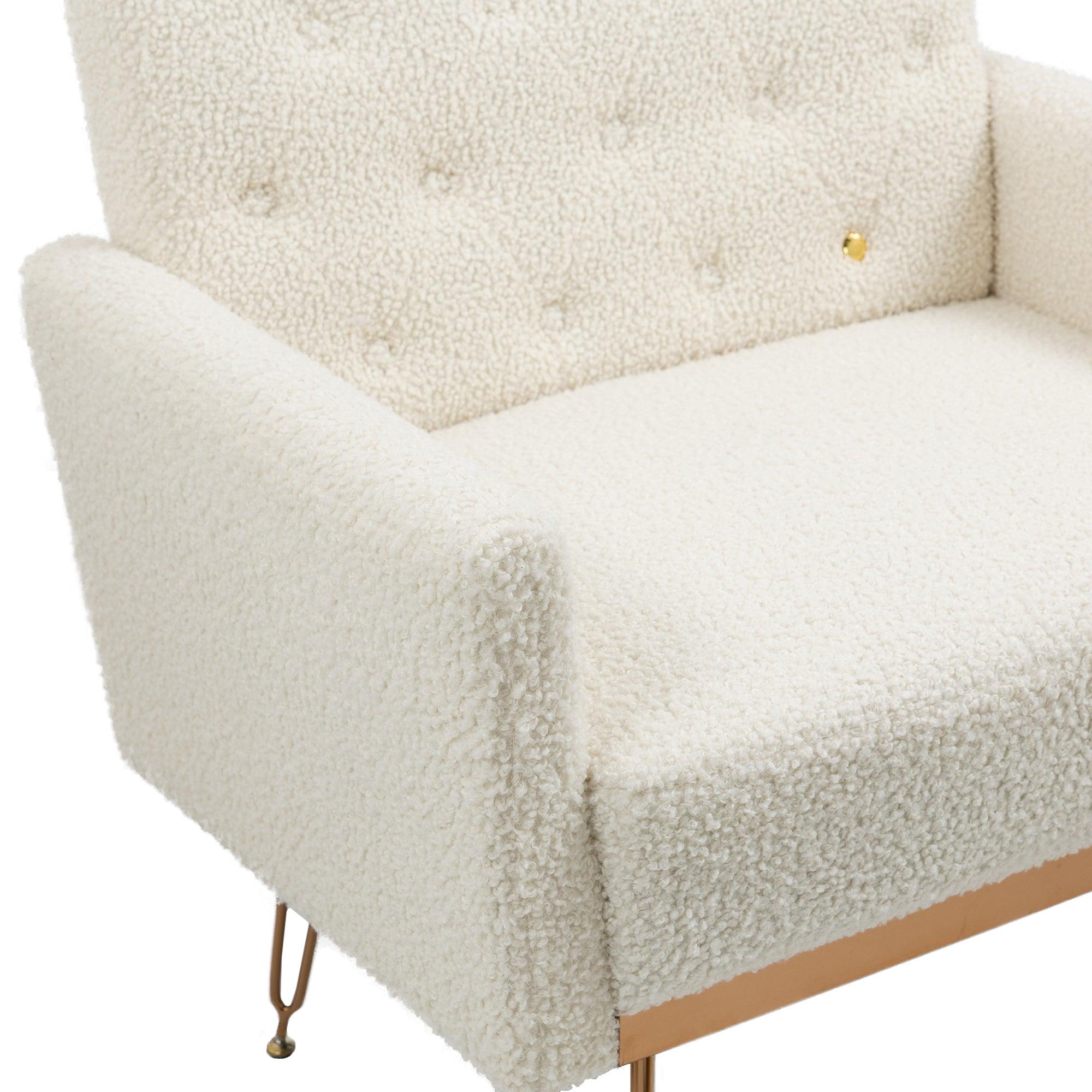 Accent  Chair  ,leisure single sofa  with Rose Golden  feet