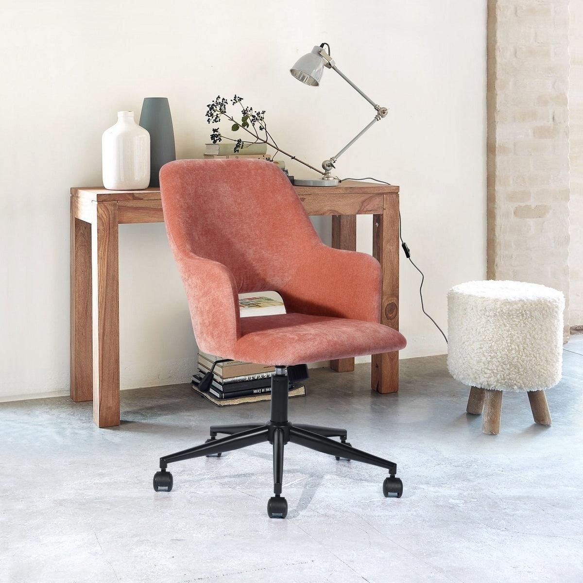 Upholstered Task Chair/ Home Office Chair- coral image