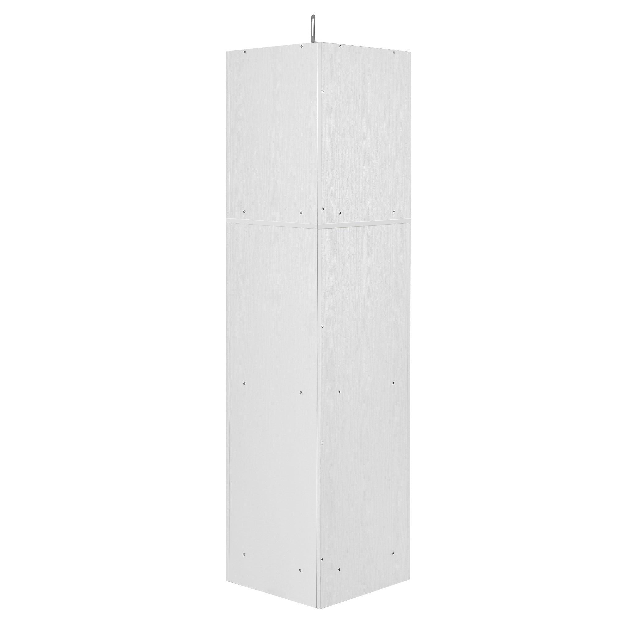 Tall Bathroom Corner Cabinet, FreestandingStorage Cabinet with Doors and Adjustable Shelves, MDF Board, White