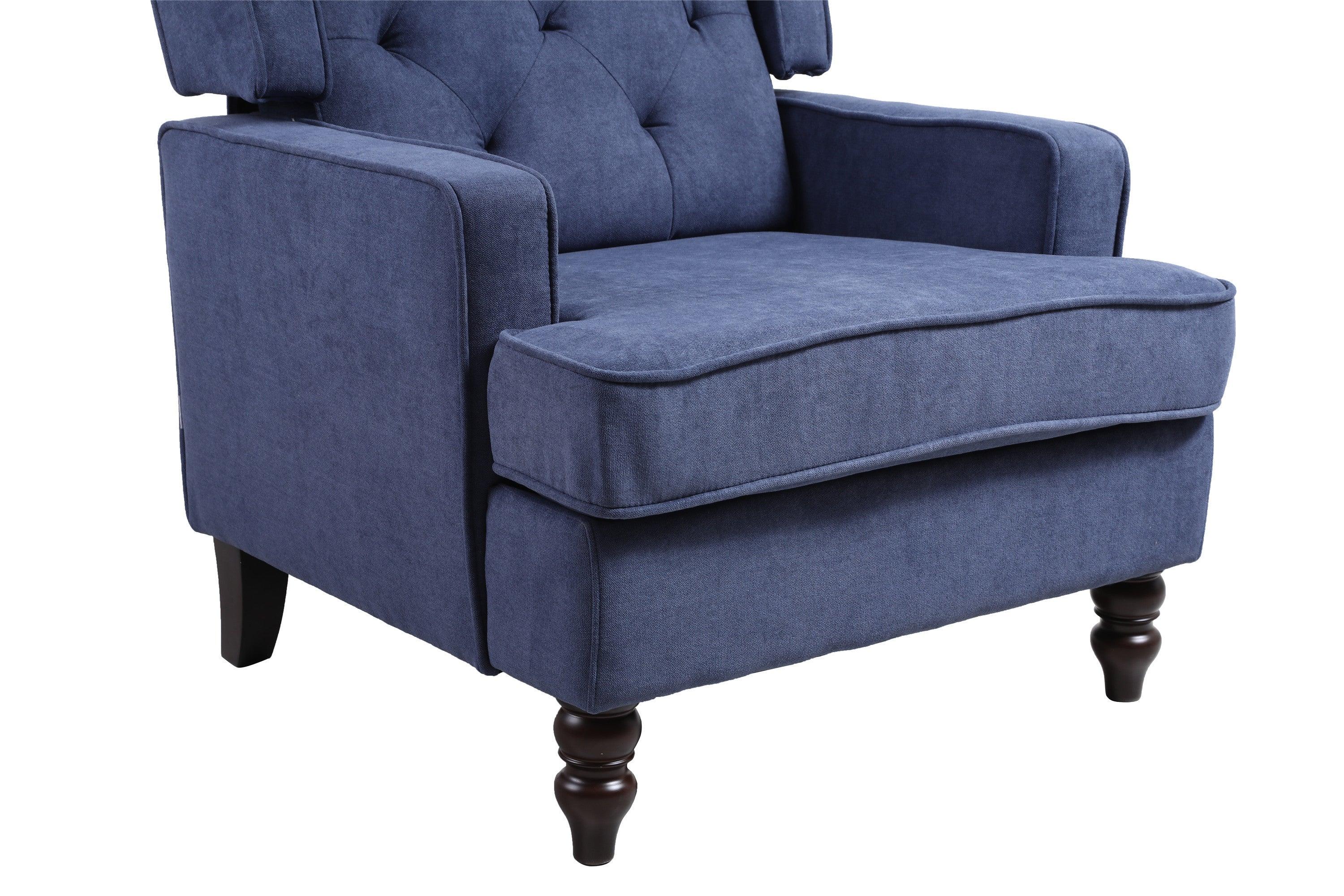 living  room Comfortable  rocking chairAccent chair  Navy  fabric