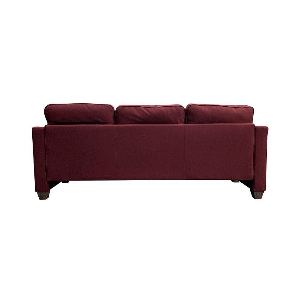 ACME Cleavon II Sectional Sofa & 2 Pillows in Red Linen 53740