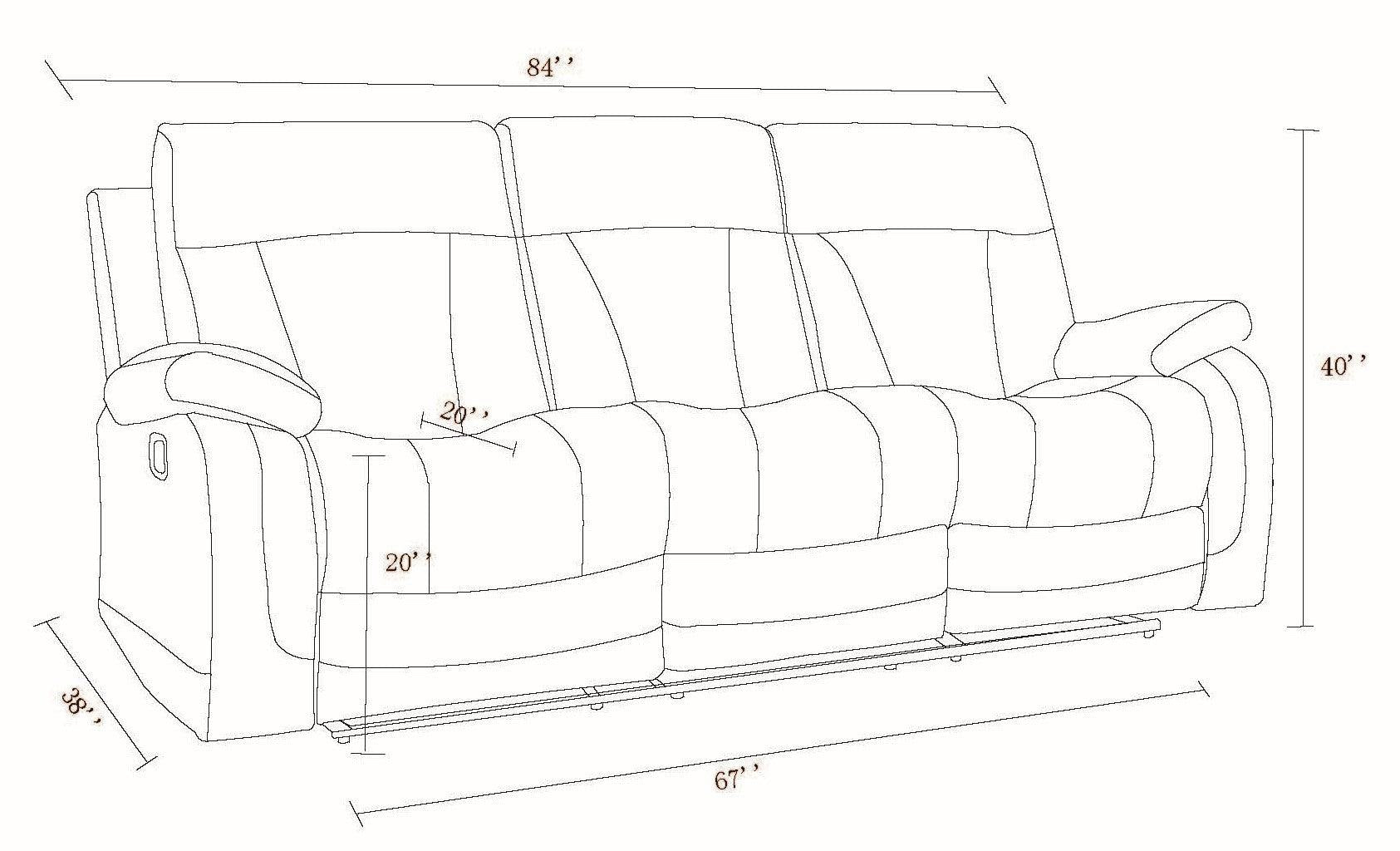 Global United Transitional Microfiber Fabric Sofa