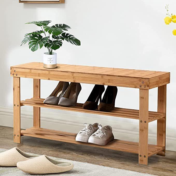 Shoe Rack BenchStorage Organizer 3 Tier image