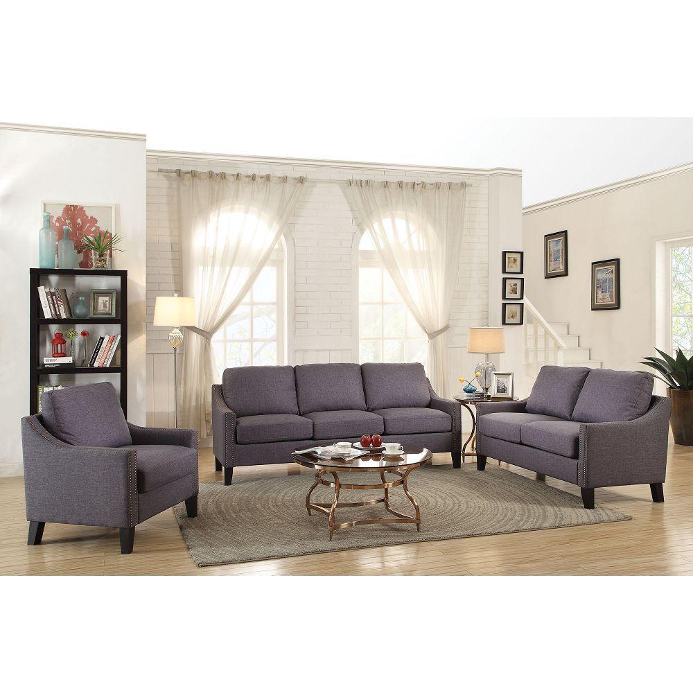 ACME Zapata Sofa in Gray Linen 53755 image