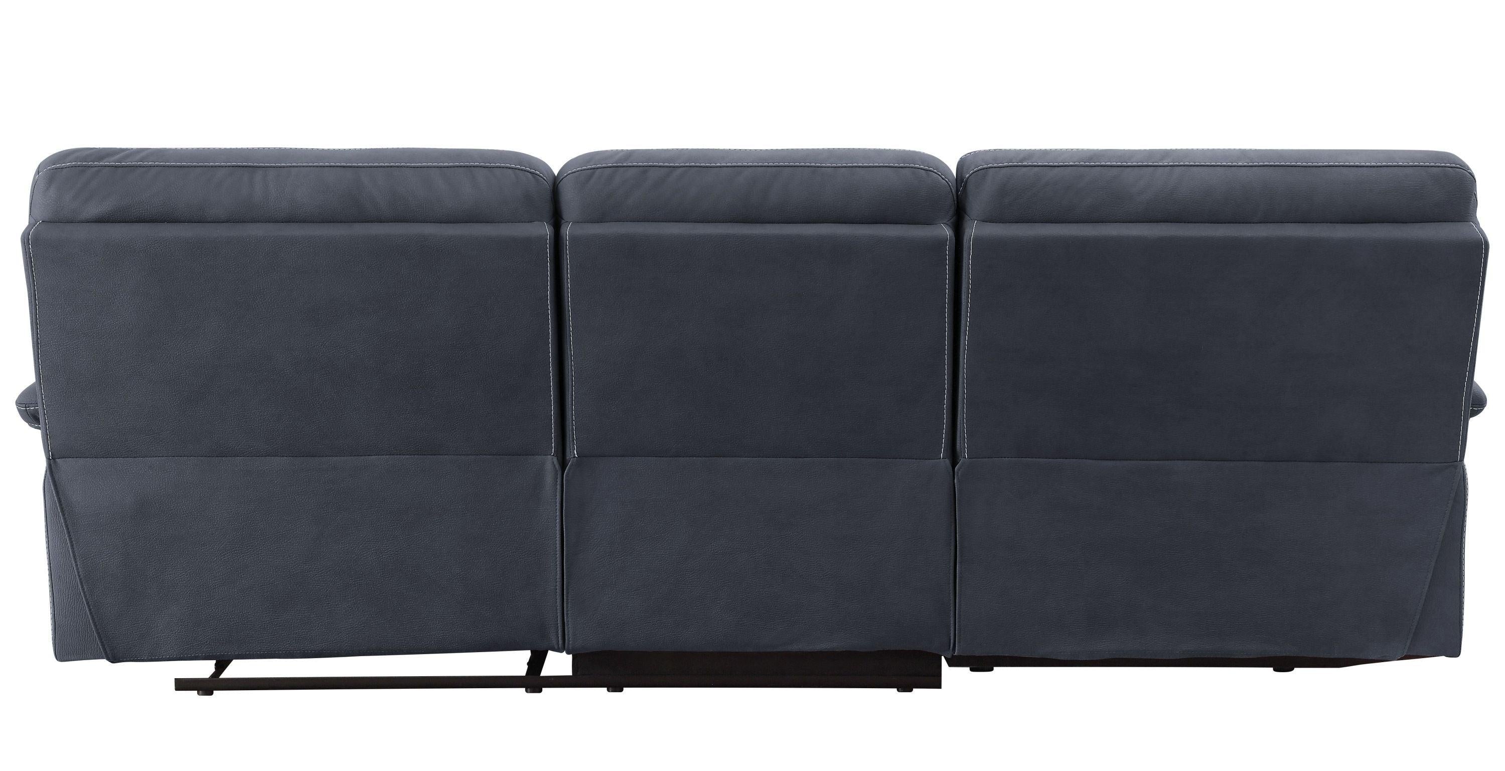 ACME Trifora RecliningStorage Sectional Sofa, Dark Gray Fabric 51605