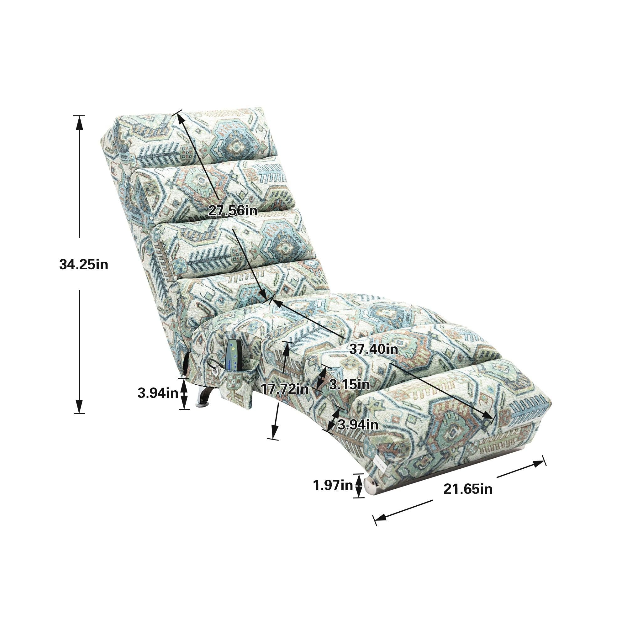 Linen Chaise Lounge Indoor Chair,Modern Long Lounger for Office or Living Room