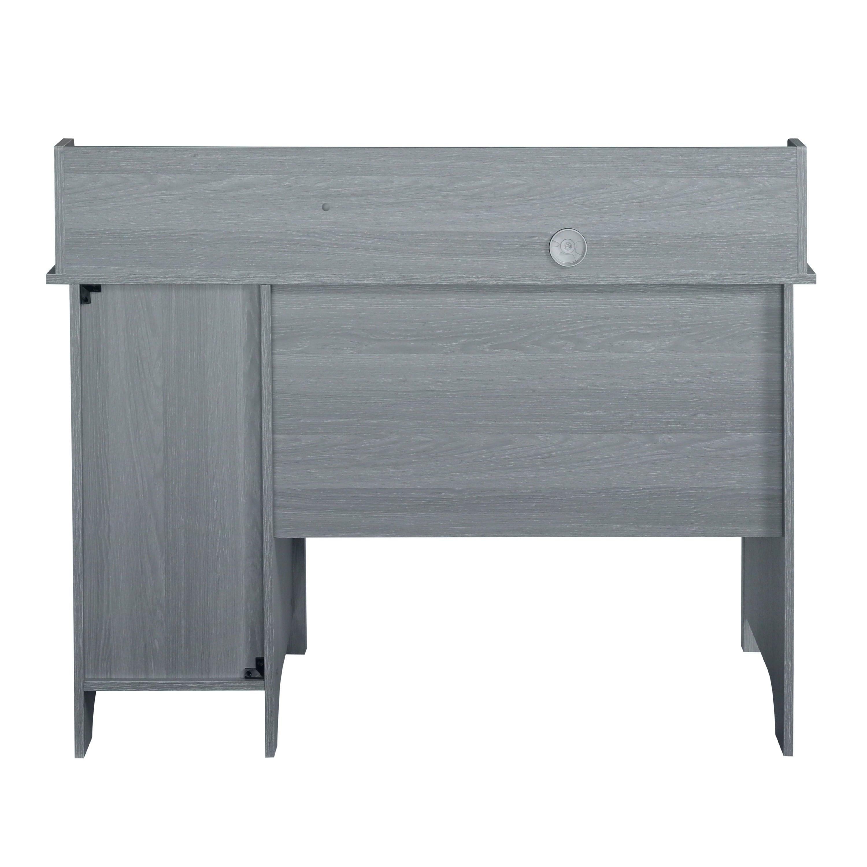 Techni Mobili Classic Office Desk withStorage, Grey