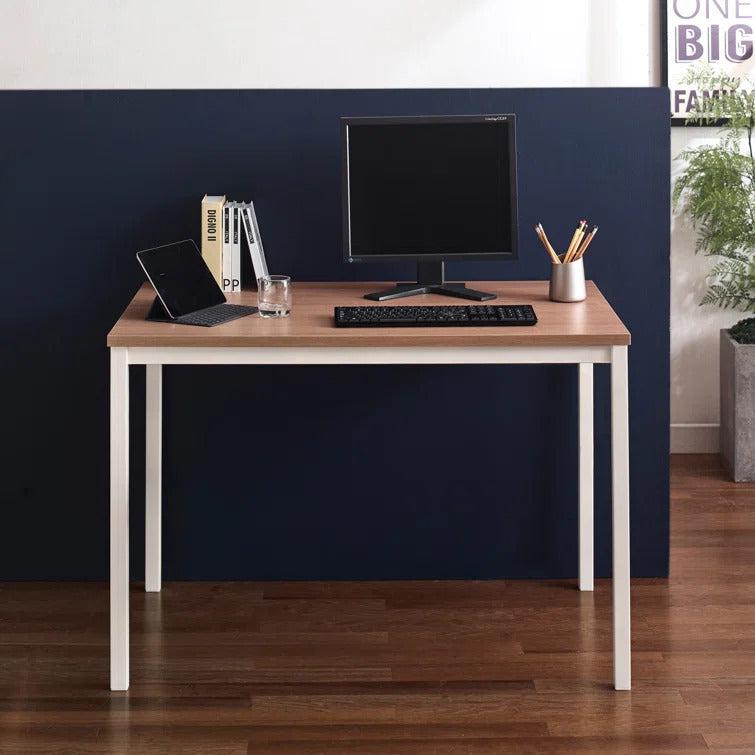 Harry Contemporary Wood and Metal Computer Desk in Oak