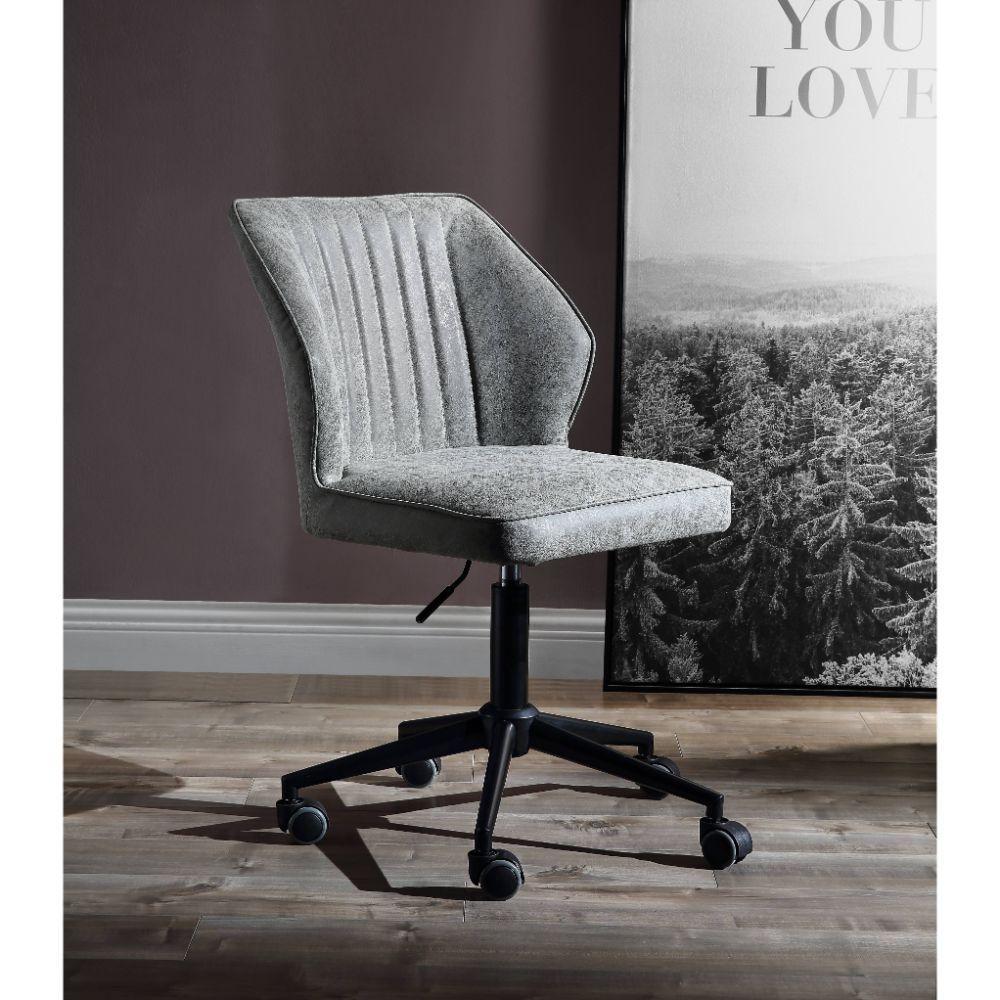 ACME Pakuna Office Chair, Vintage Gray PU & Black 92942 image