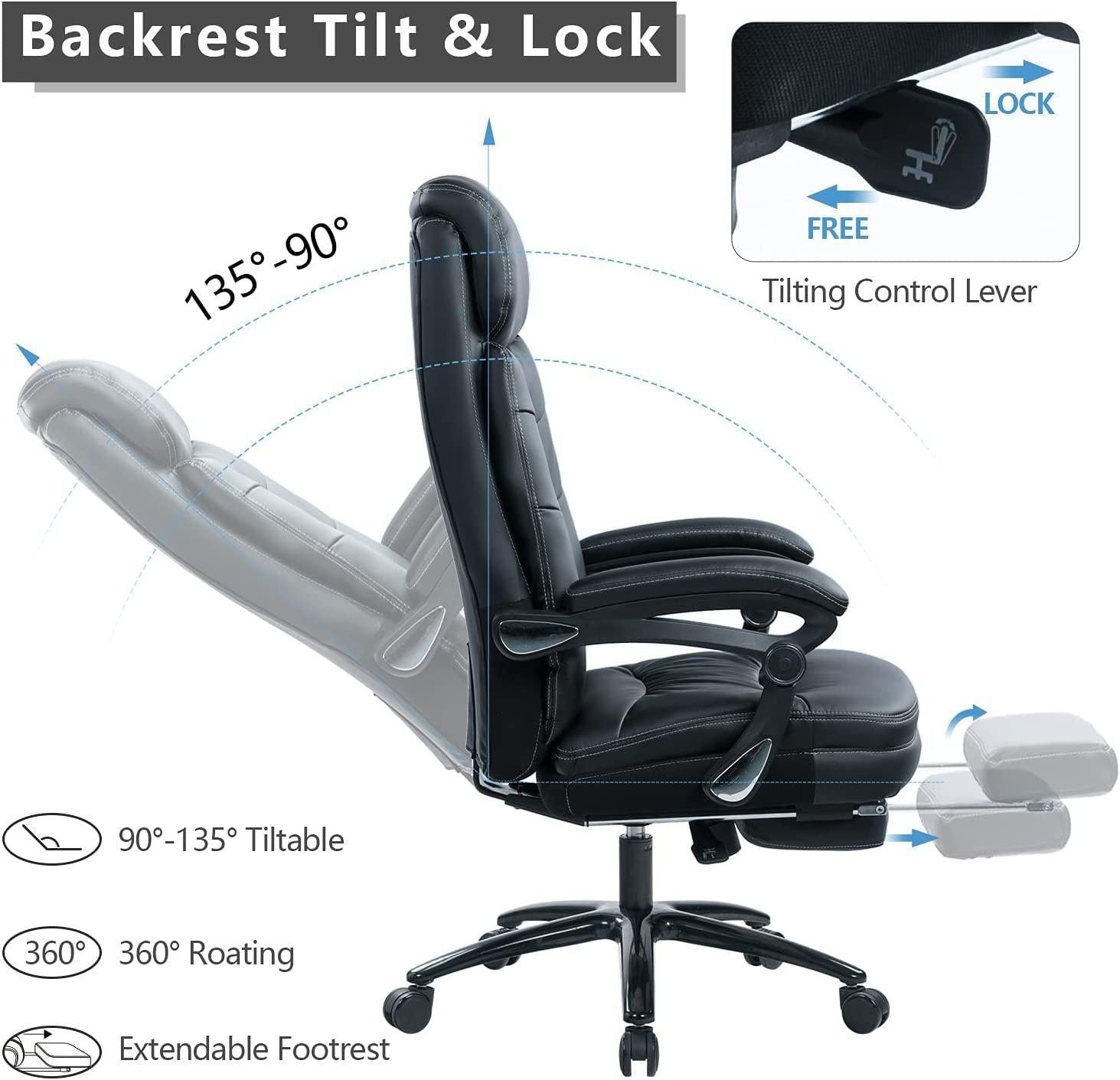 Office Chair,Adjustable rotary office executive chair/PU leather+PVC/heavy weight