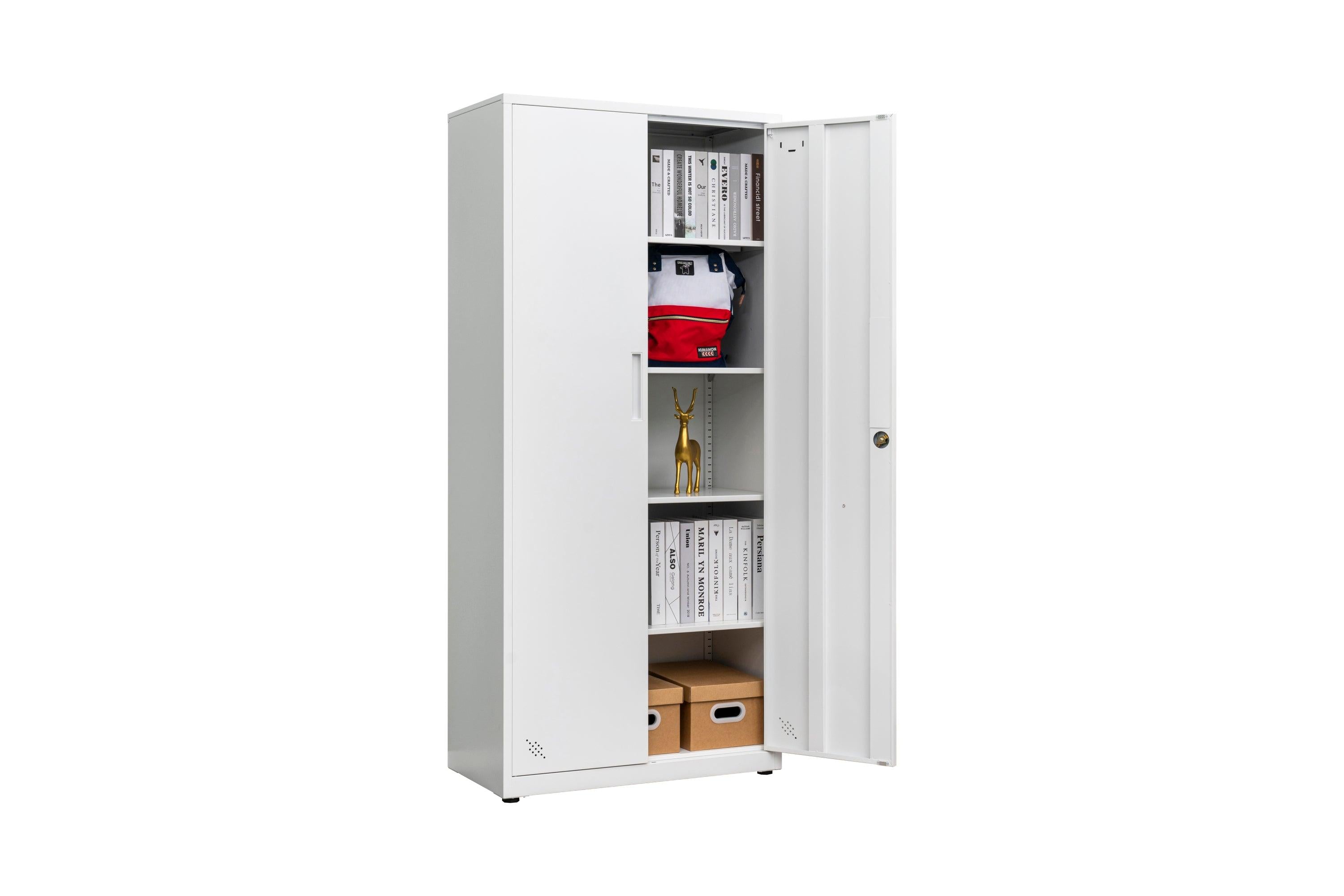 HighStorage Cabinet with 2 Doors and 4 Partitions to Separate 5Storage Spaces, Home/ Office Design