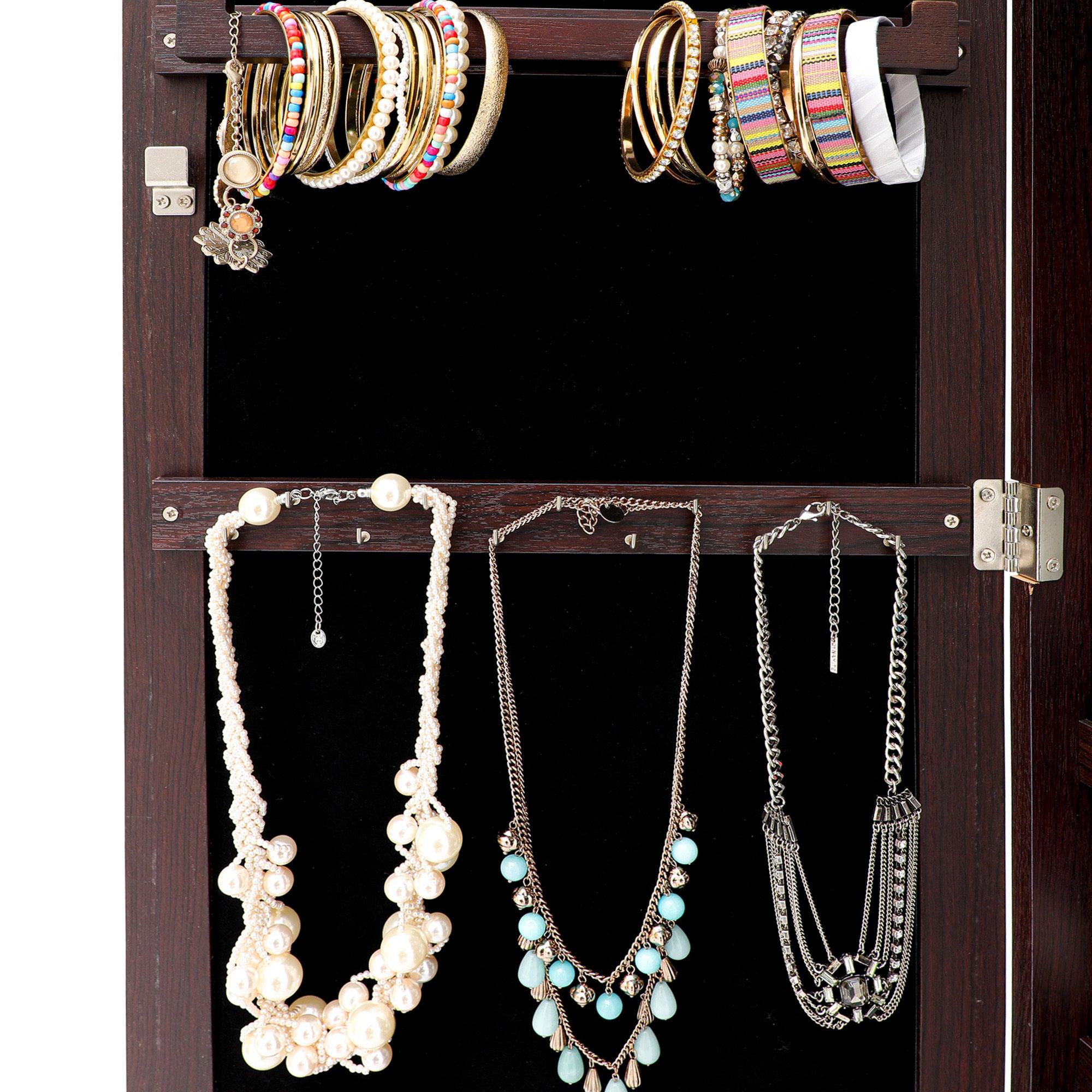 Fashion Simple JewelryStorage Mirror Cabinet Can Be Hung On The Door Or Wall