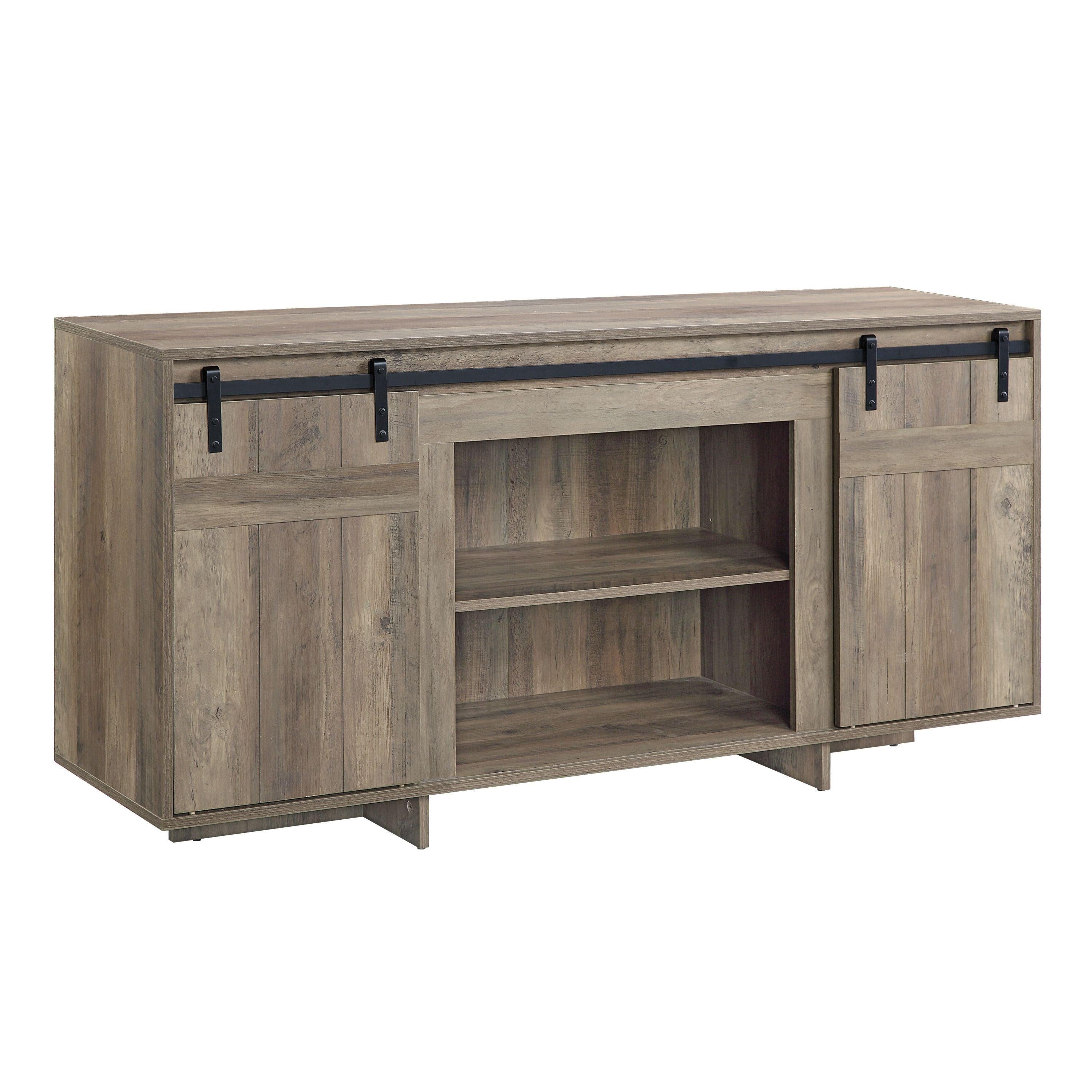 ACME Bellarosa TV STAND (SAME AS 91608) Gray Washed Finish LV01440