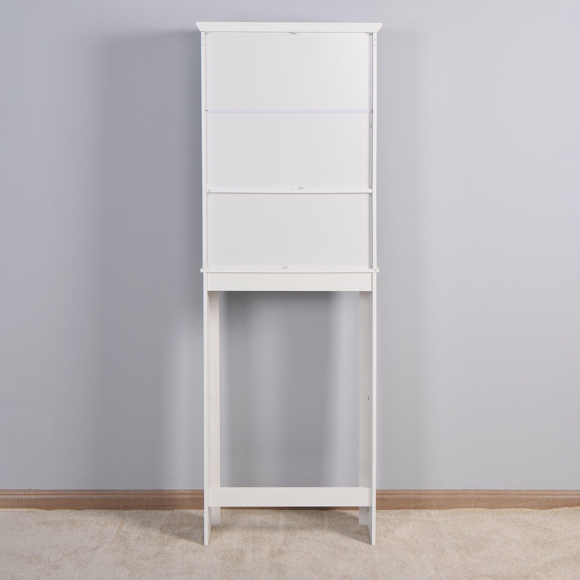 Bathroom WoodenStorage Cabinet Over-The-Toilet Space Saver with a Adjustable Shelf 23.62x7.72x67.32 inch