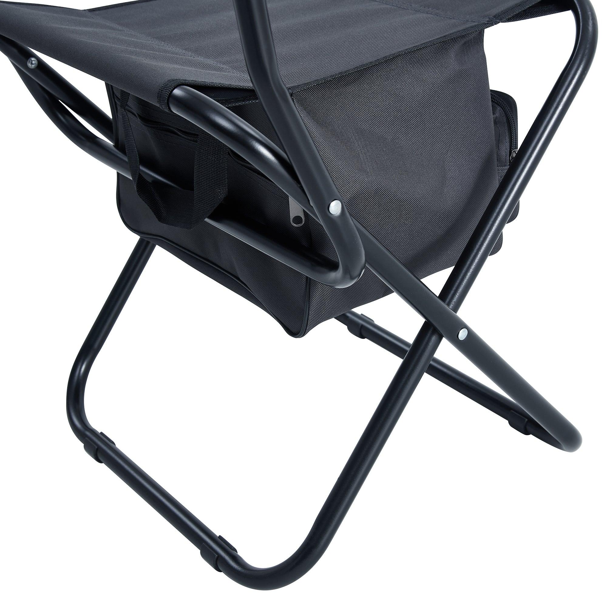 4-piece Folding Outdoor Chair withStorage Bag, Portable Chair for indoor, Outdoor Camping, Picnics and Fishing,Grey