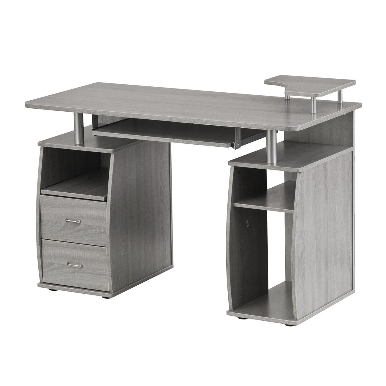 Techni Mobili Complete Computer Workstation Desk WithStorage, Grey