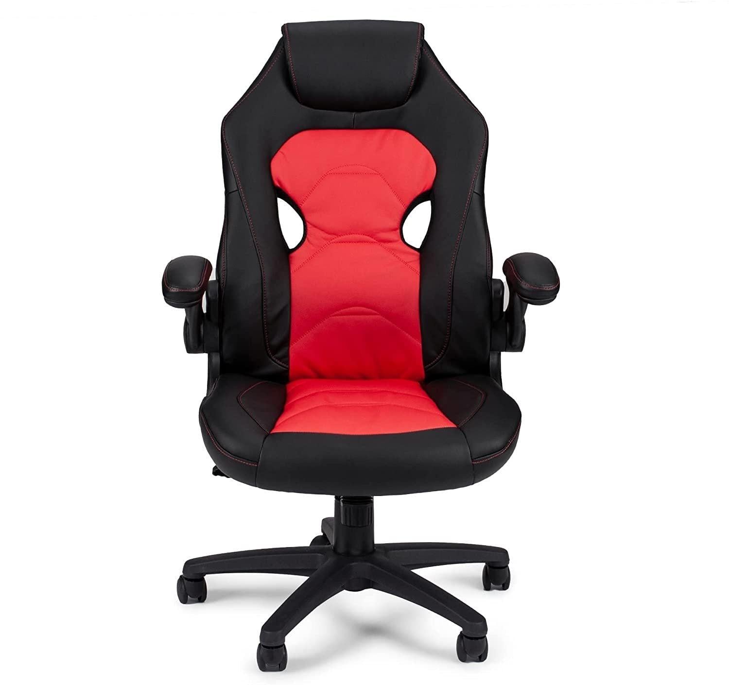 Office Chair Upholstered 1pc Comfort Chair Relax Gaming Office Chair Work Black And Red Color