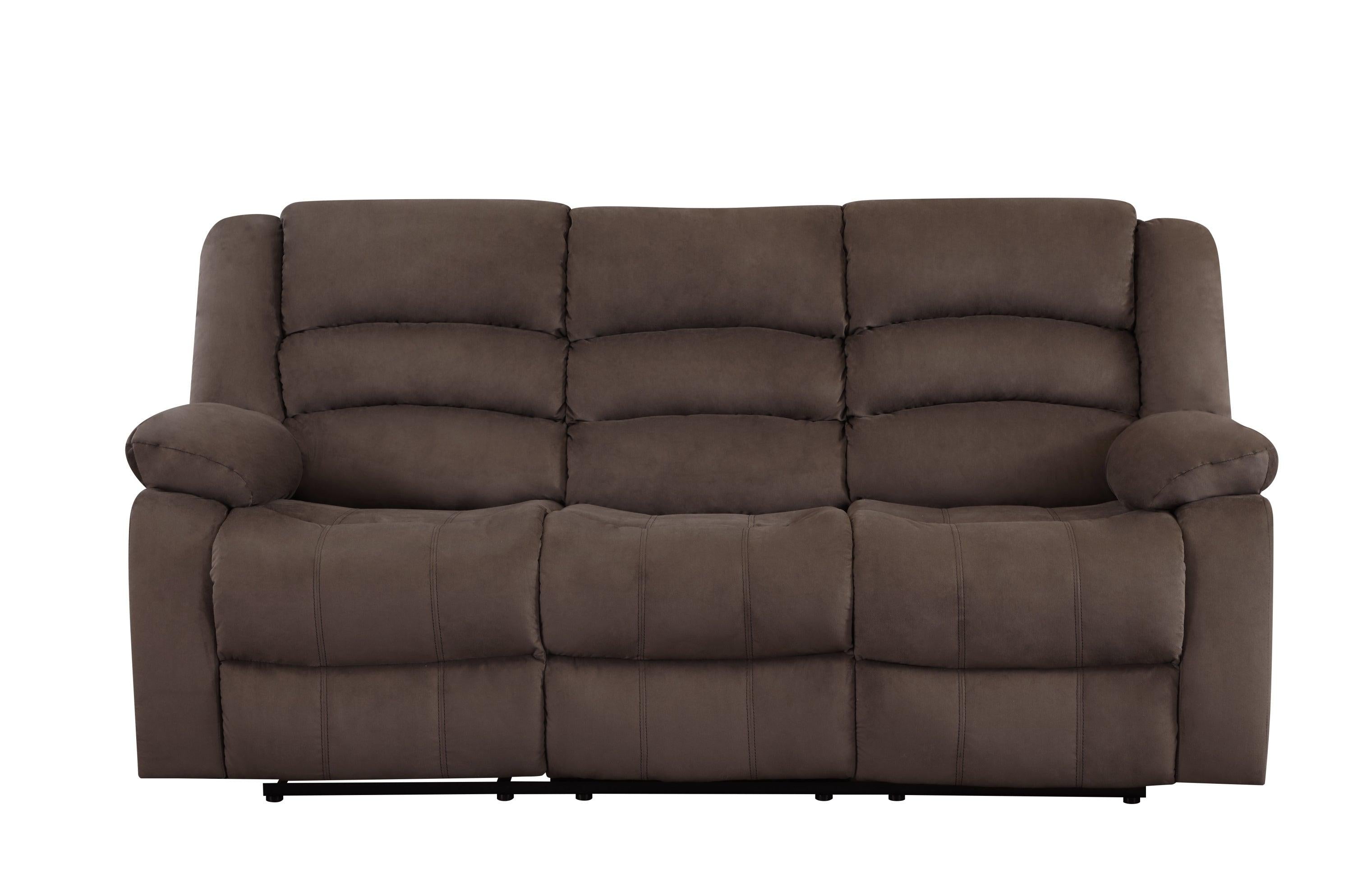 Global United Transitional Microfiber Fabric Upholstered Sofa