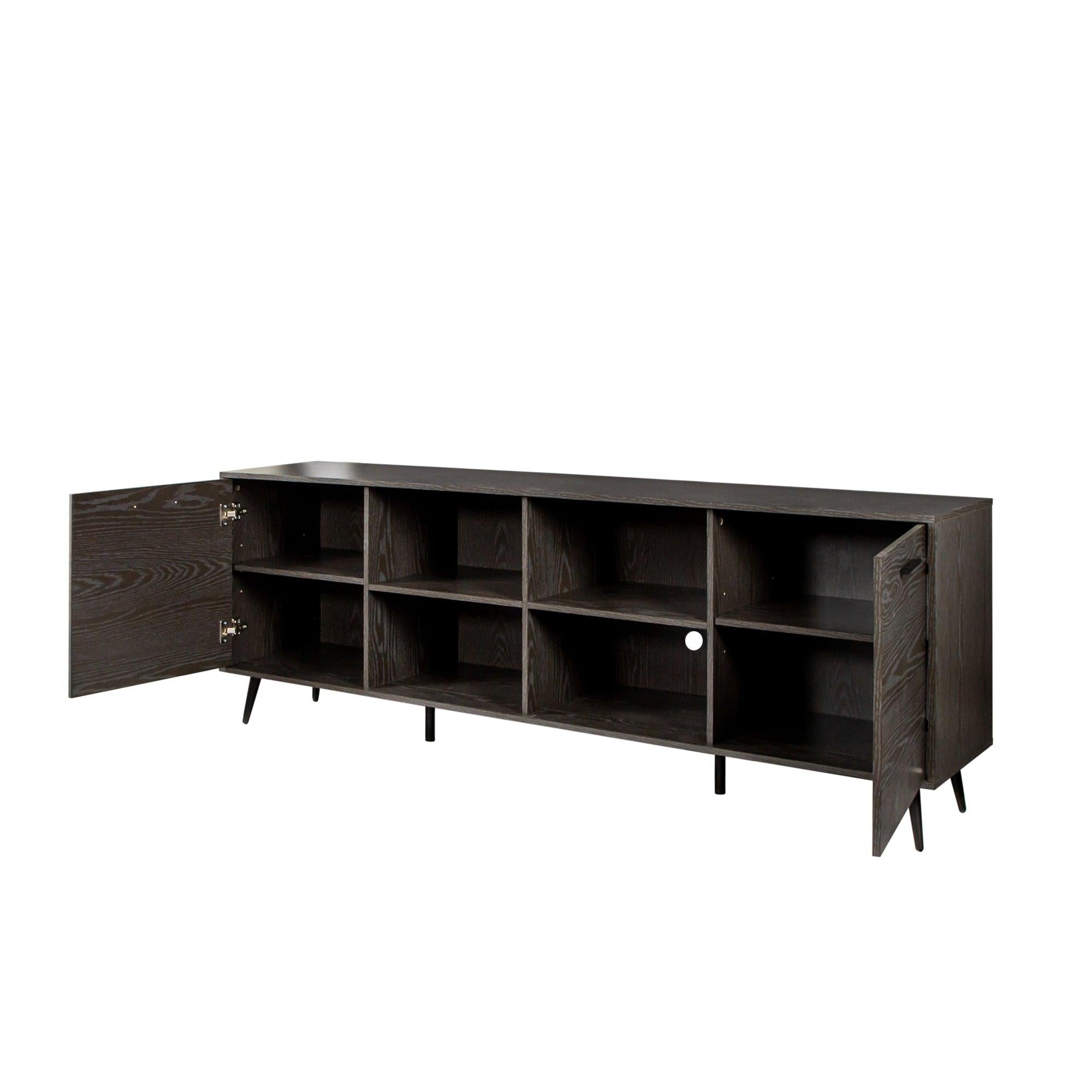 TV Stand Mid-Century WoodModern Entertainment Center AdjustableStorage Cabinet TV Console for Living Room