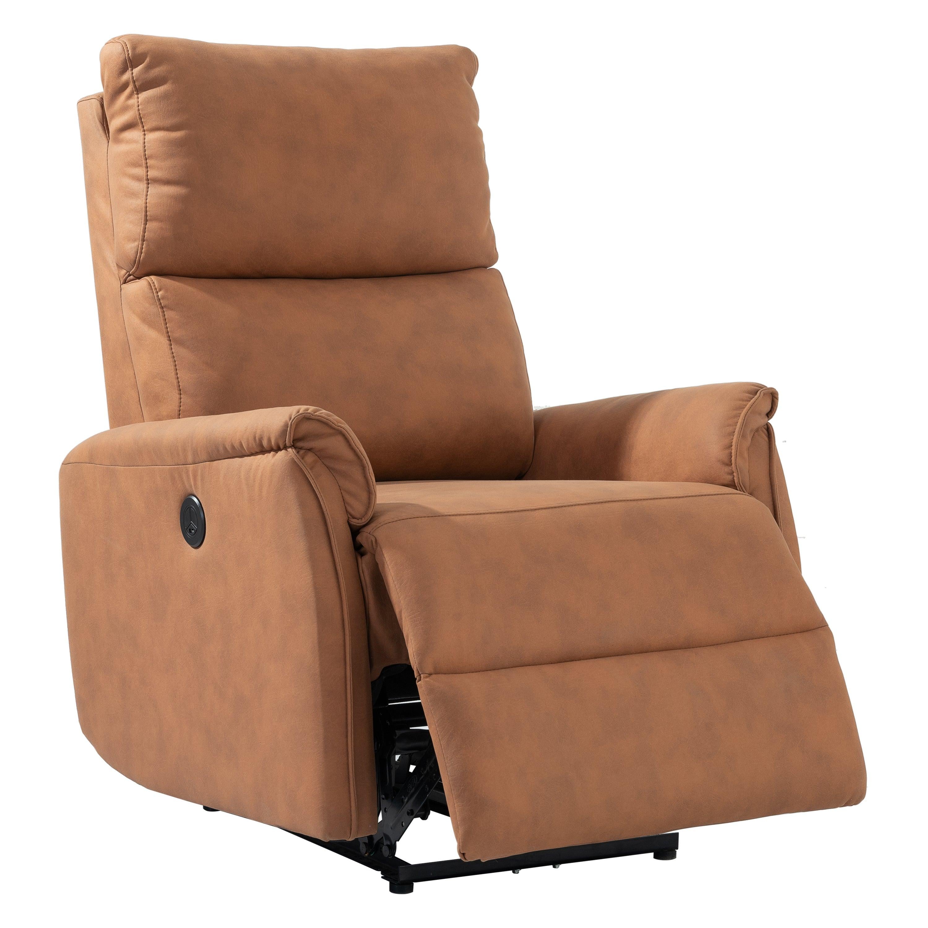 Electric Power Recliner Chair Fabric, Reclining Chair for Bedroom Living Room,Small Recliners Home Theater Seating, with USB Ports,Recliner for small spaces