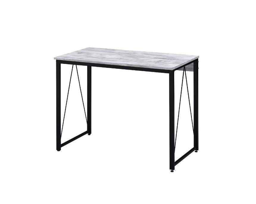 ACME Zaidin Writing Desk, Antique White & Black Finish 92604 image