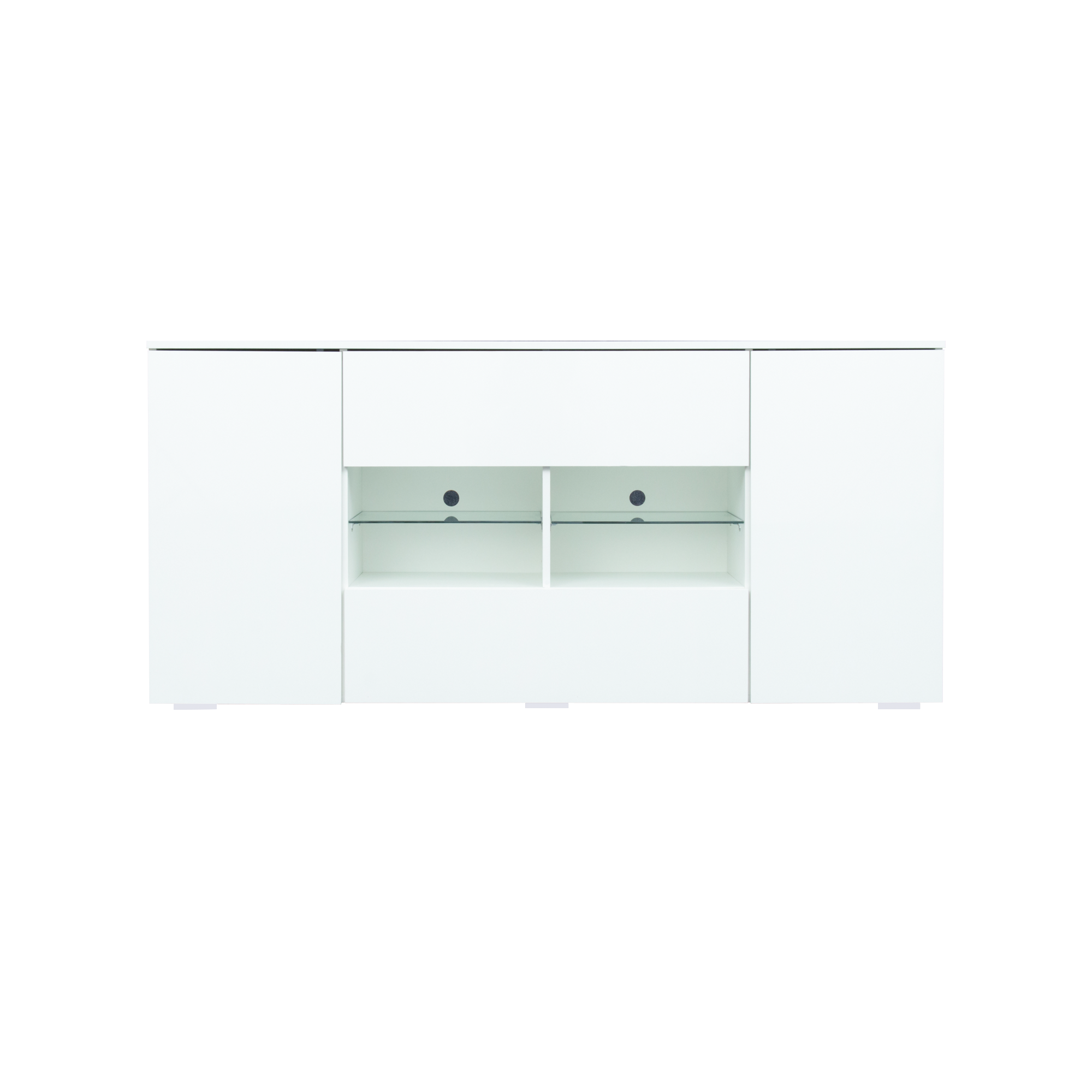 TV cabinet with double doors and drawers is suitable for living room and bedroom