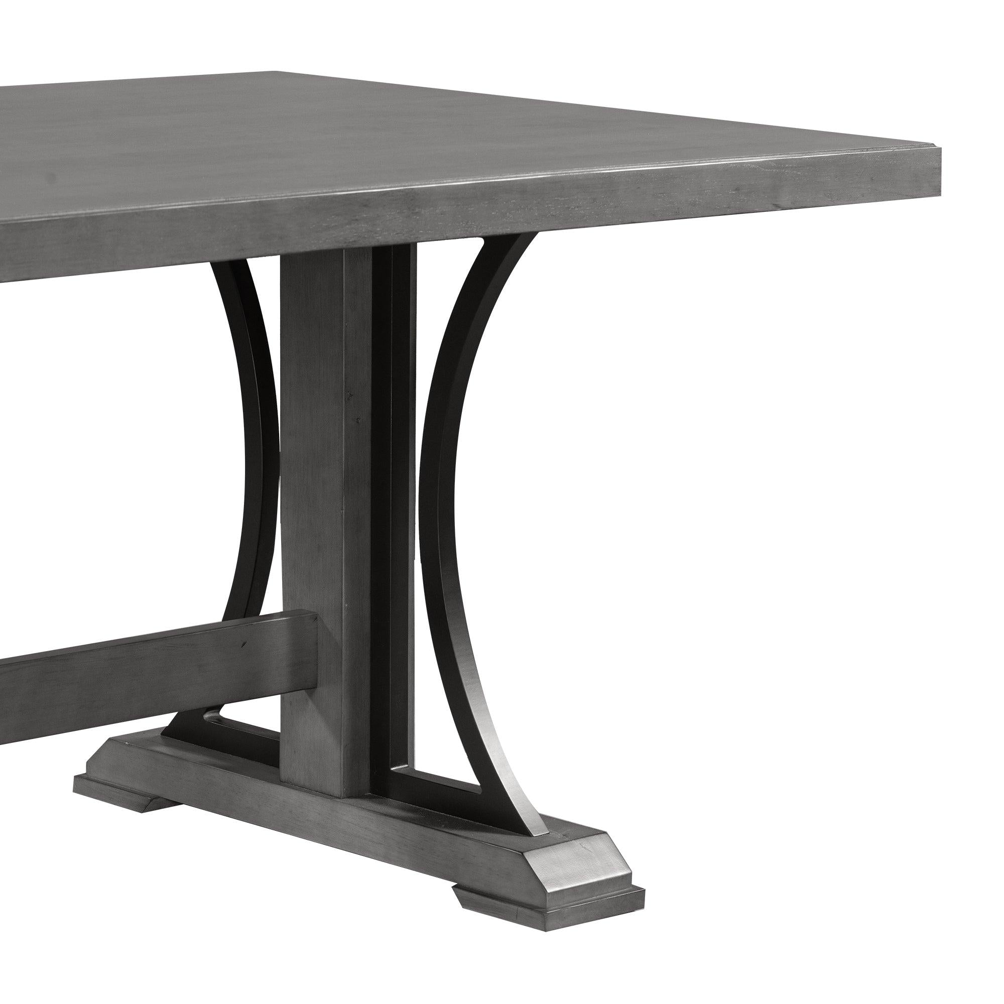 Retro Style Dining Table 78” Wood Rectangular Table, Seats up to 8 (Gray)