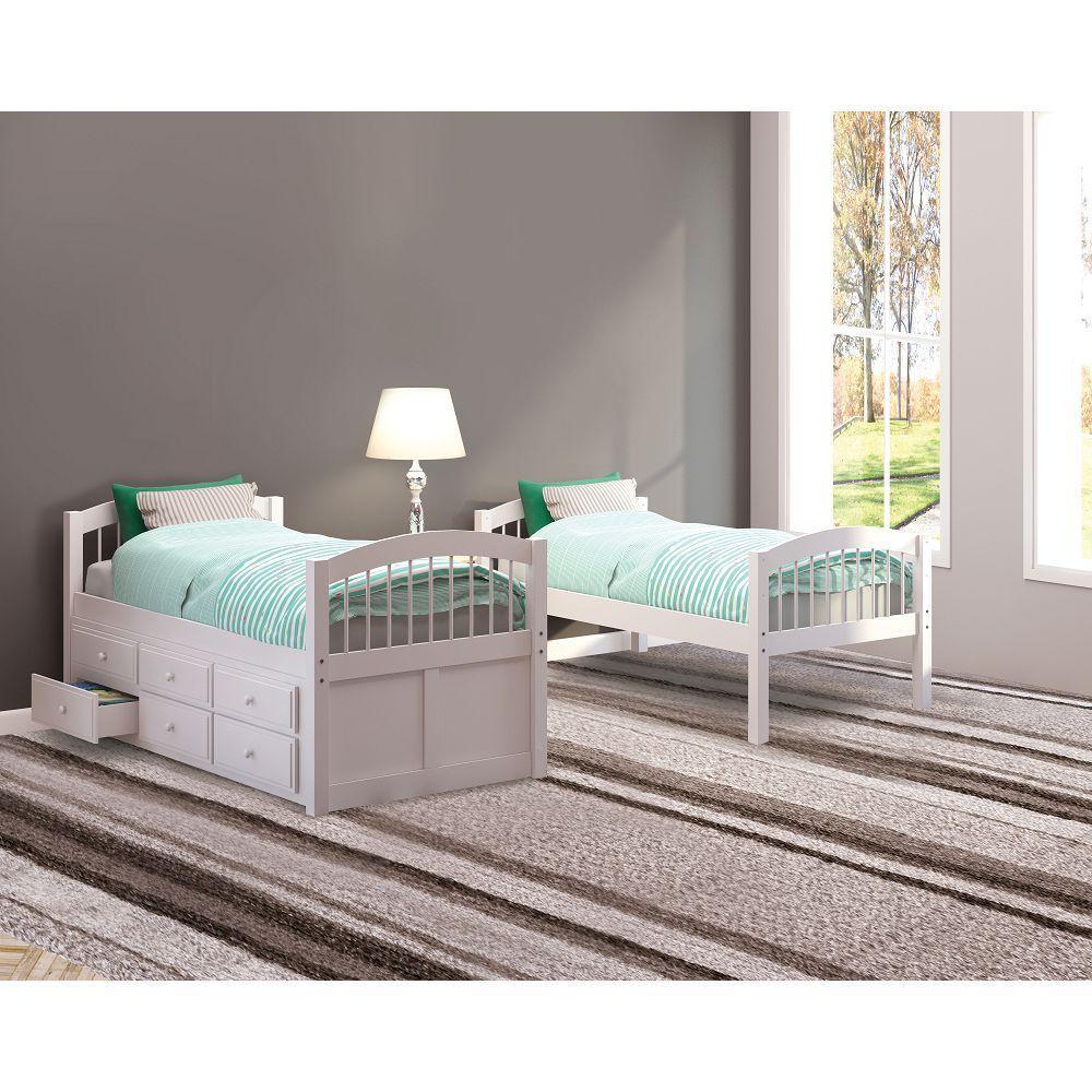 ACME Micah Bunk Bed & Trundle (Twin/Twin) in White 39995 image