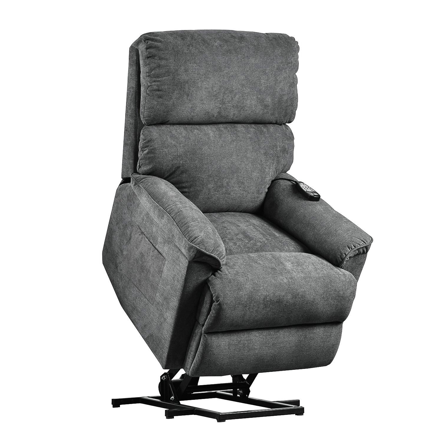 Power Lift Chair with Massage and Heating Function Soft Fabric Upholstery Recliner for Living Room