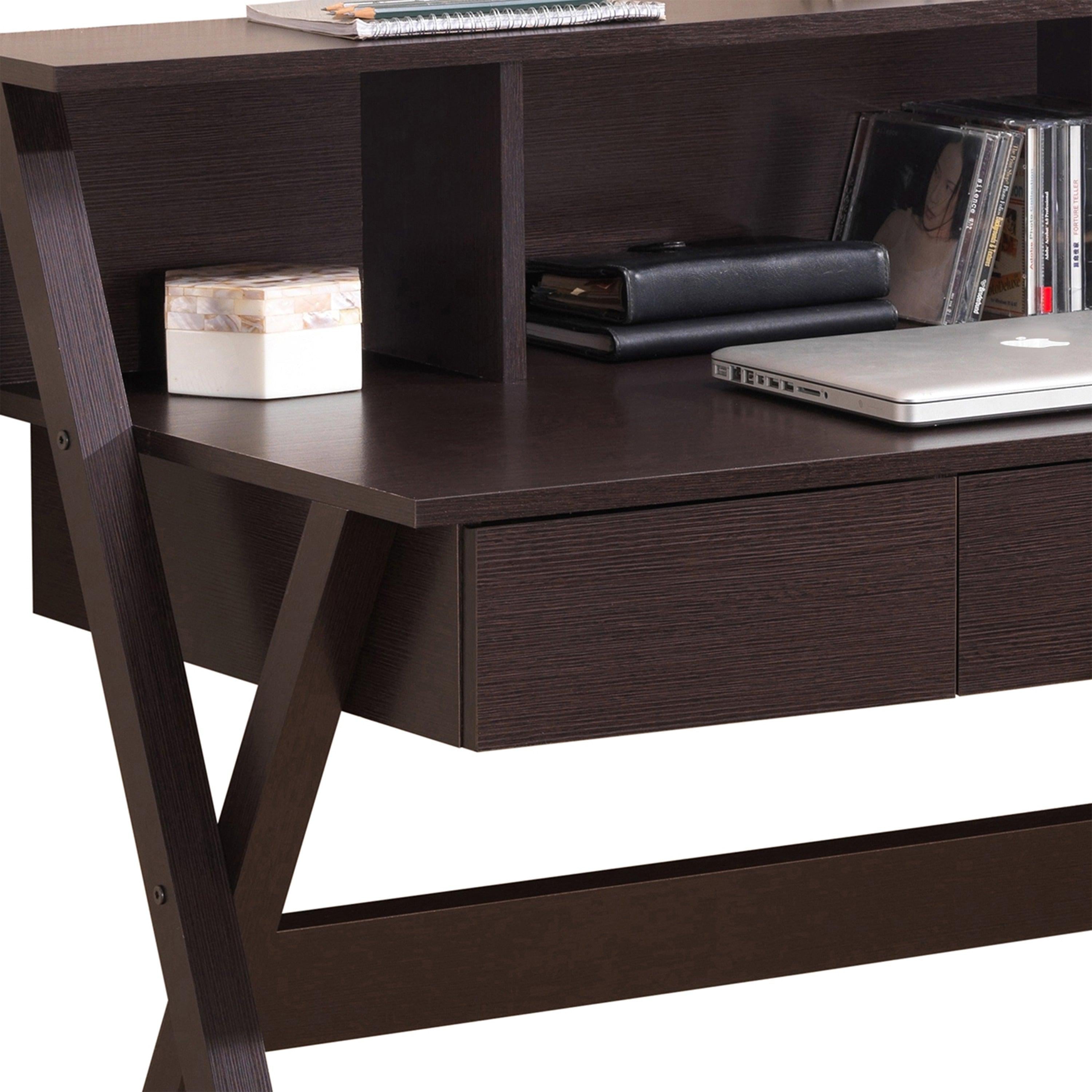 Techni Mobili Writing Desk withStorage, Wenge