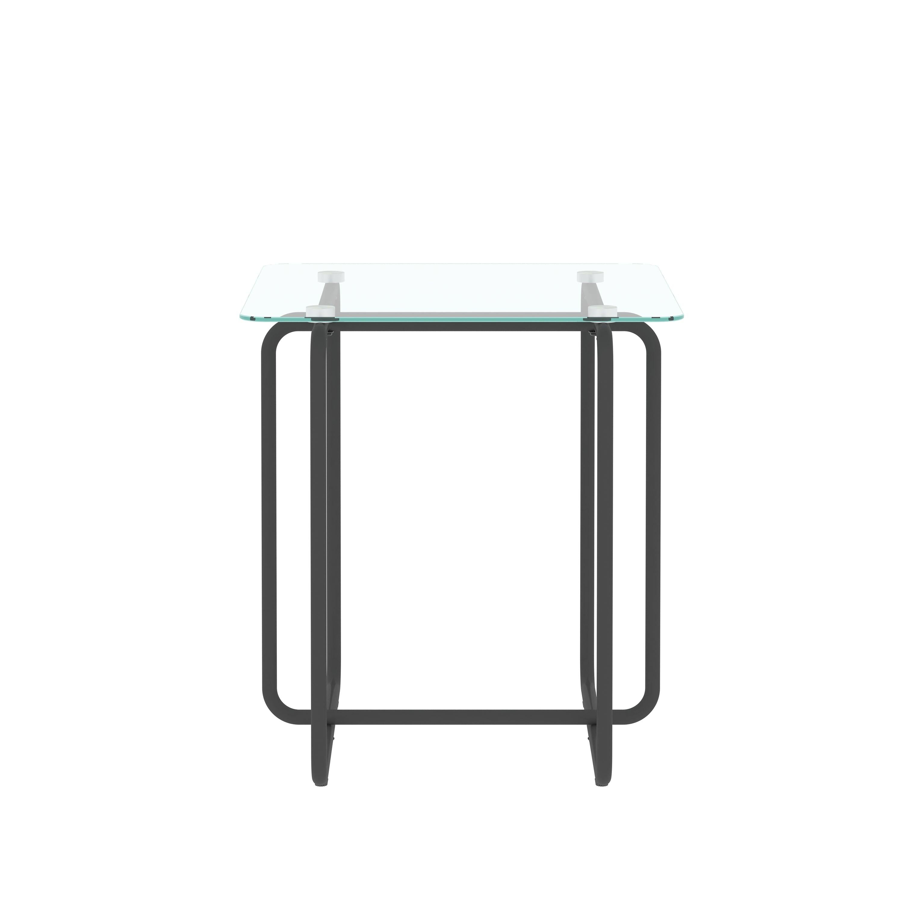 Modern Tempered Glass Coffee Table End Table Side Table for Living Room,bedroom, Transparent