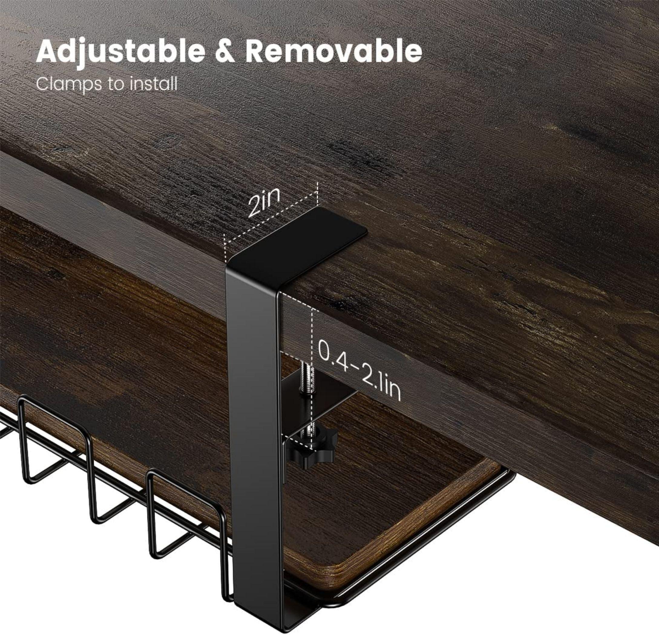 Under Desk WireStorage Rack Under Desk Cable Organizer Wire Cable Tray